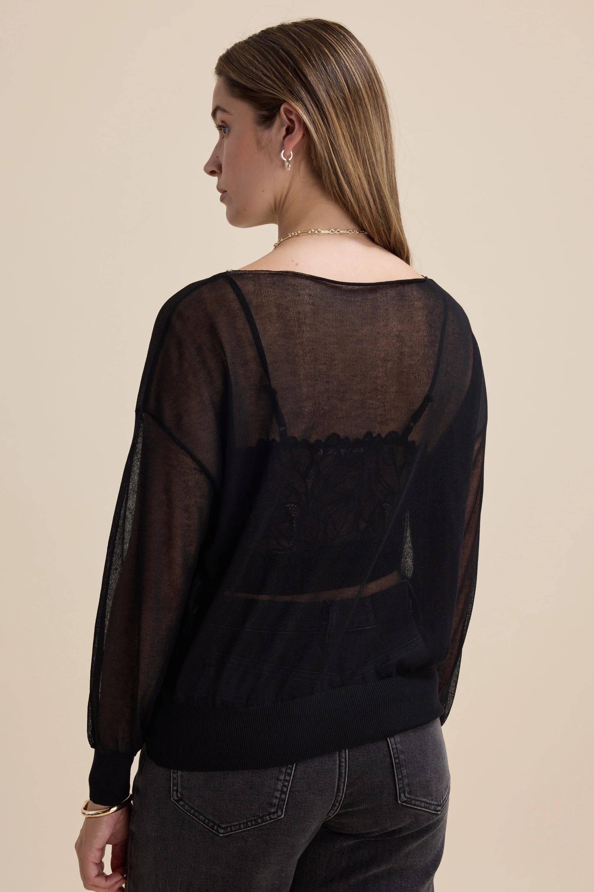 Addie Sheer Knitted Top - Image 6