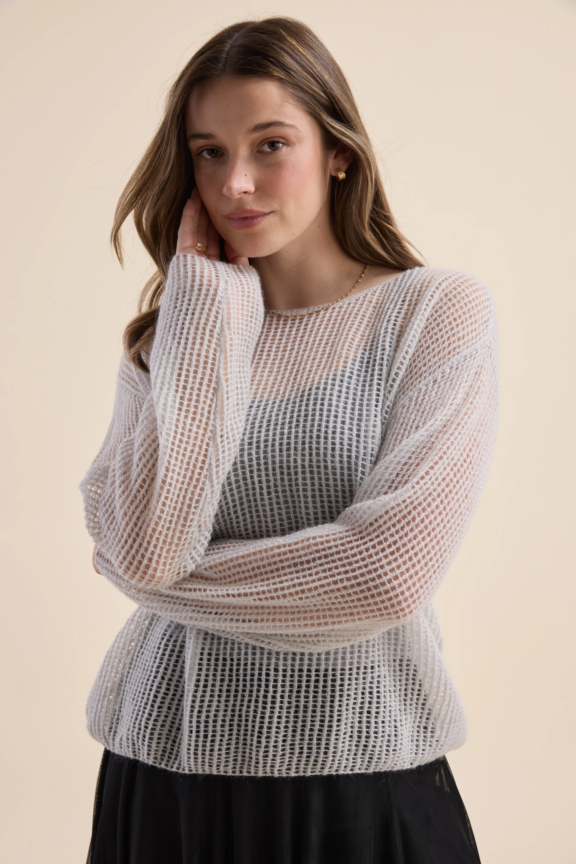 Aubrie Knit Detail Sweater - Image 5