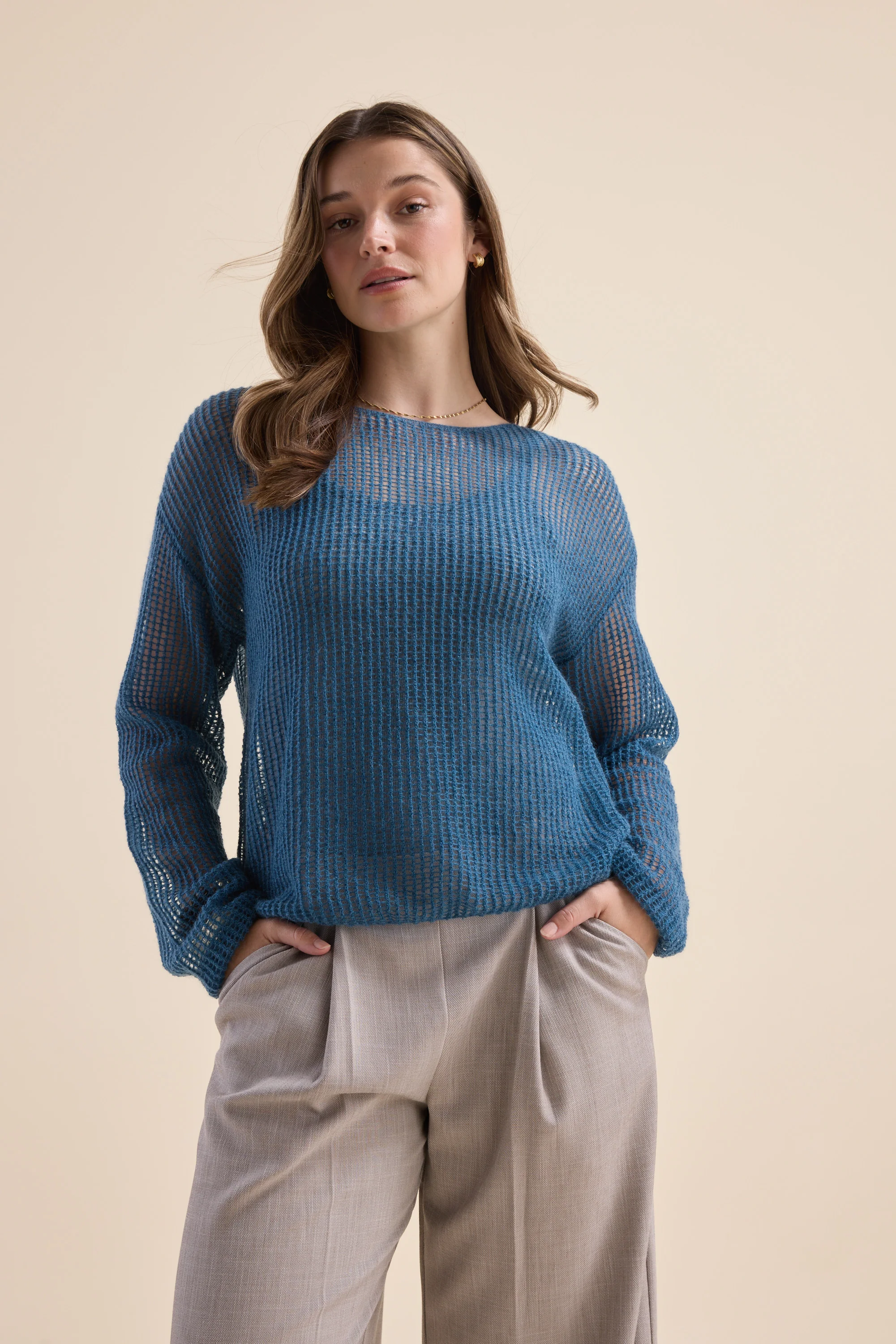 Aubrie Knit Detail Sweater - Image 2