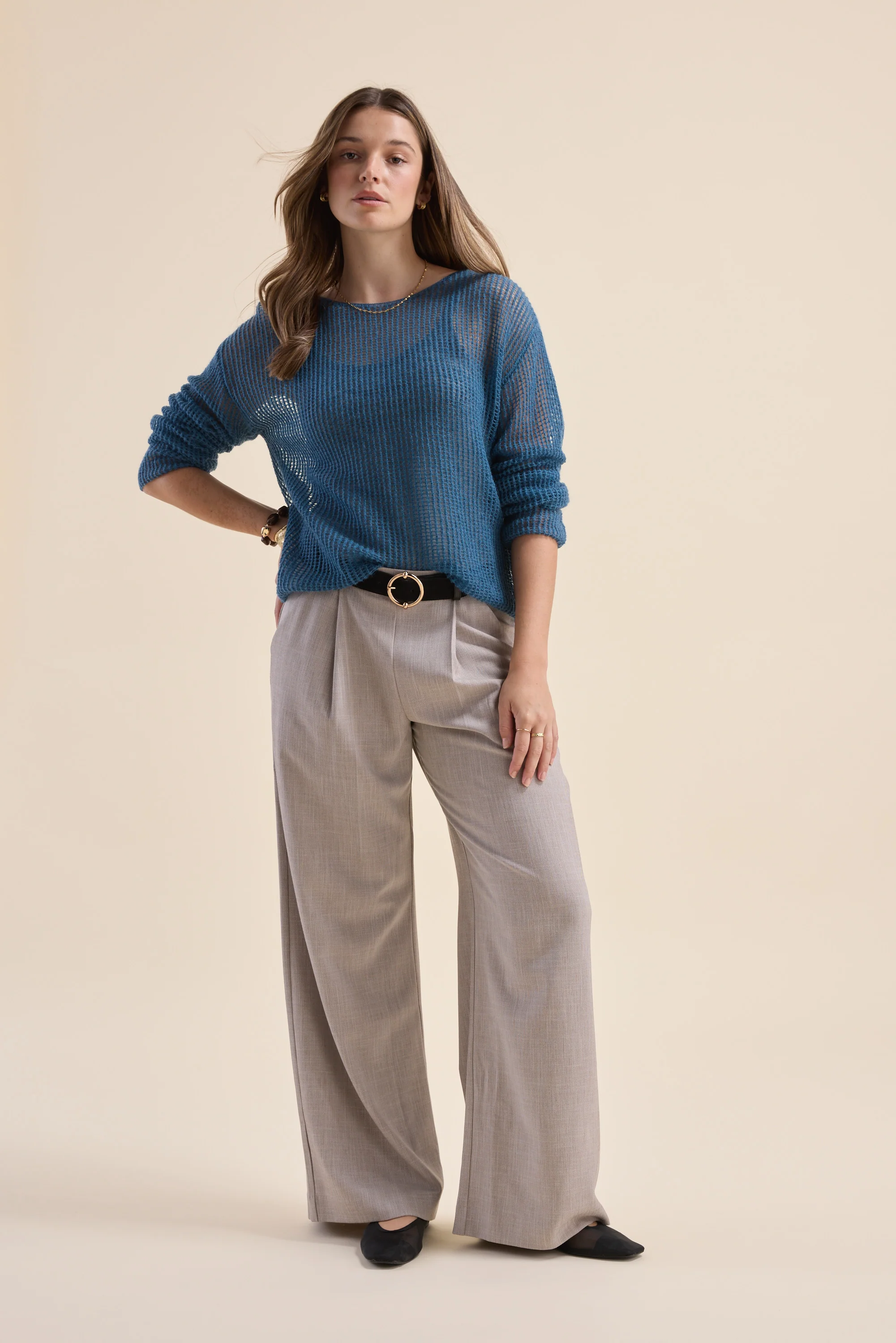 Aubrie Knit Detail Sweater - Image 4