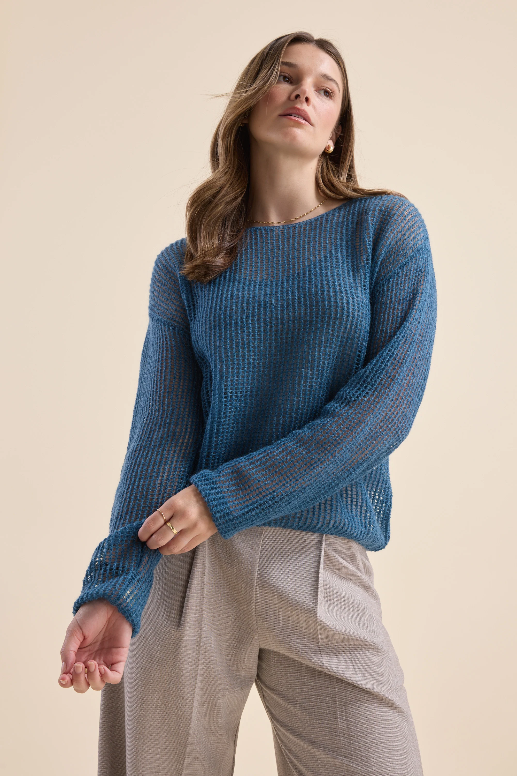 Aubrie Knit Detail Sweater - Image 5