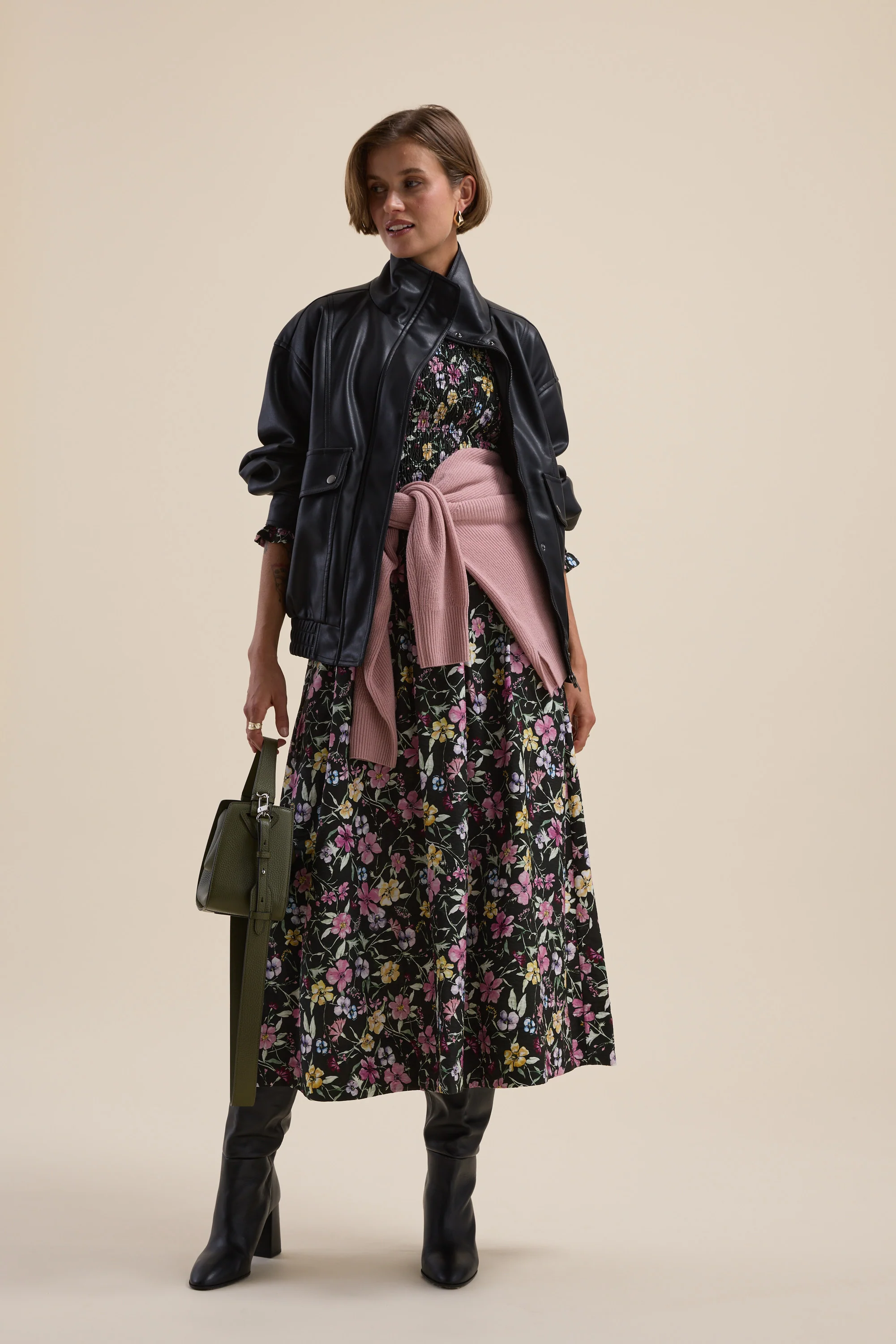 Brooke Shirred Long Sleeve Dress - Image 6