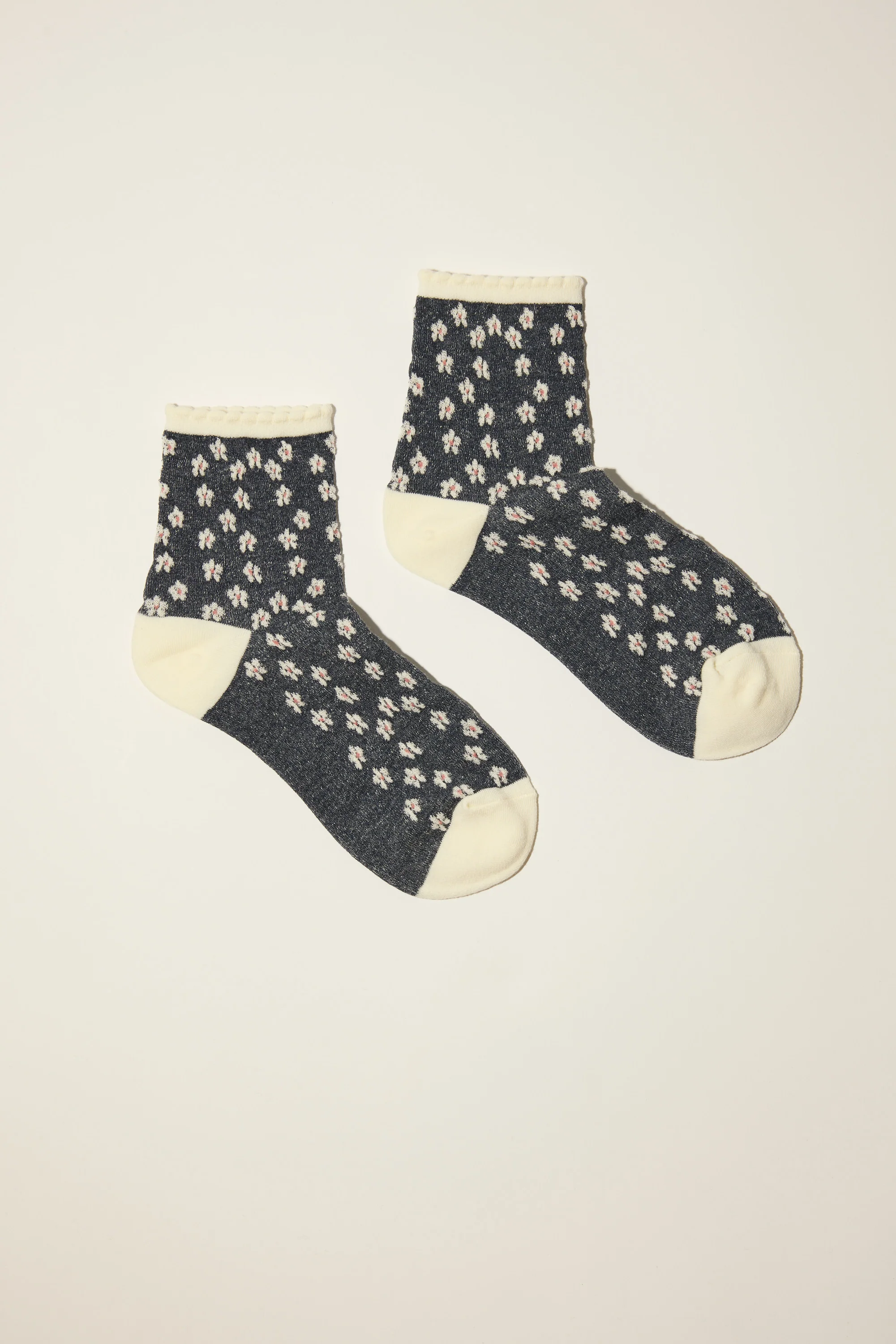 Charlie Textured Floral Socks - Image 2