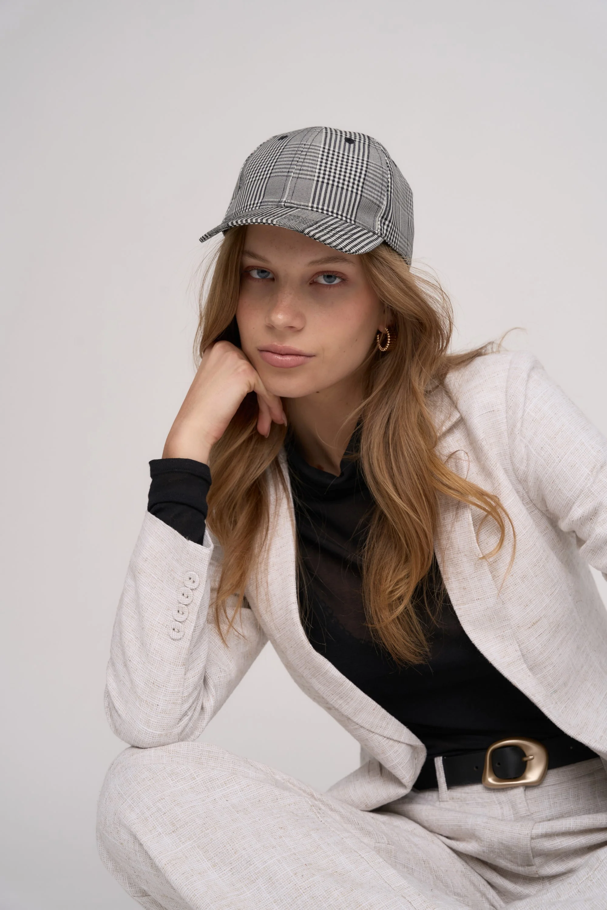 Cherie Check Cap - Image 4