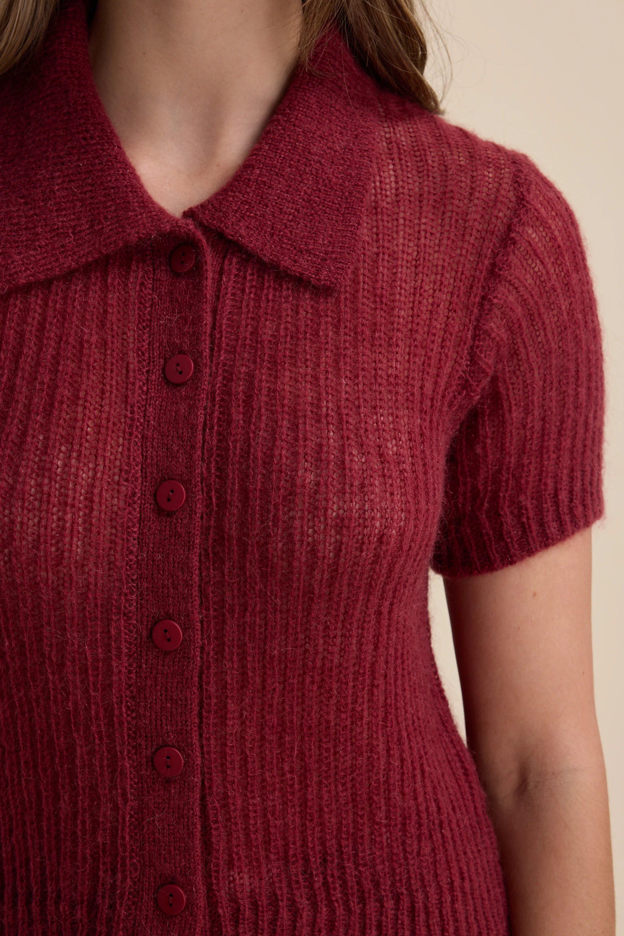 Cleo Button Front Knitted Top - Image 5