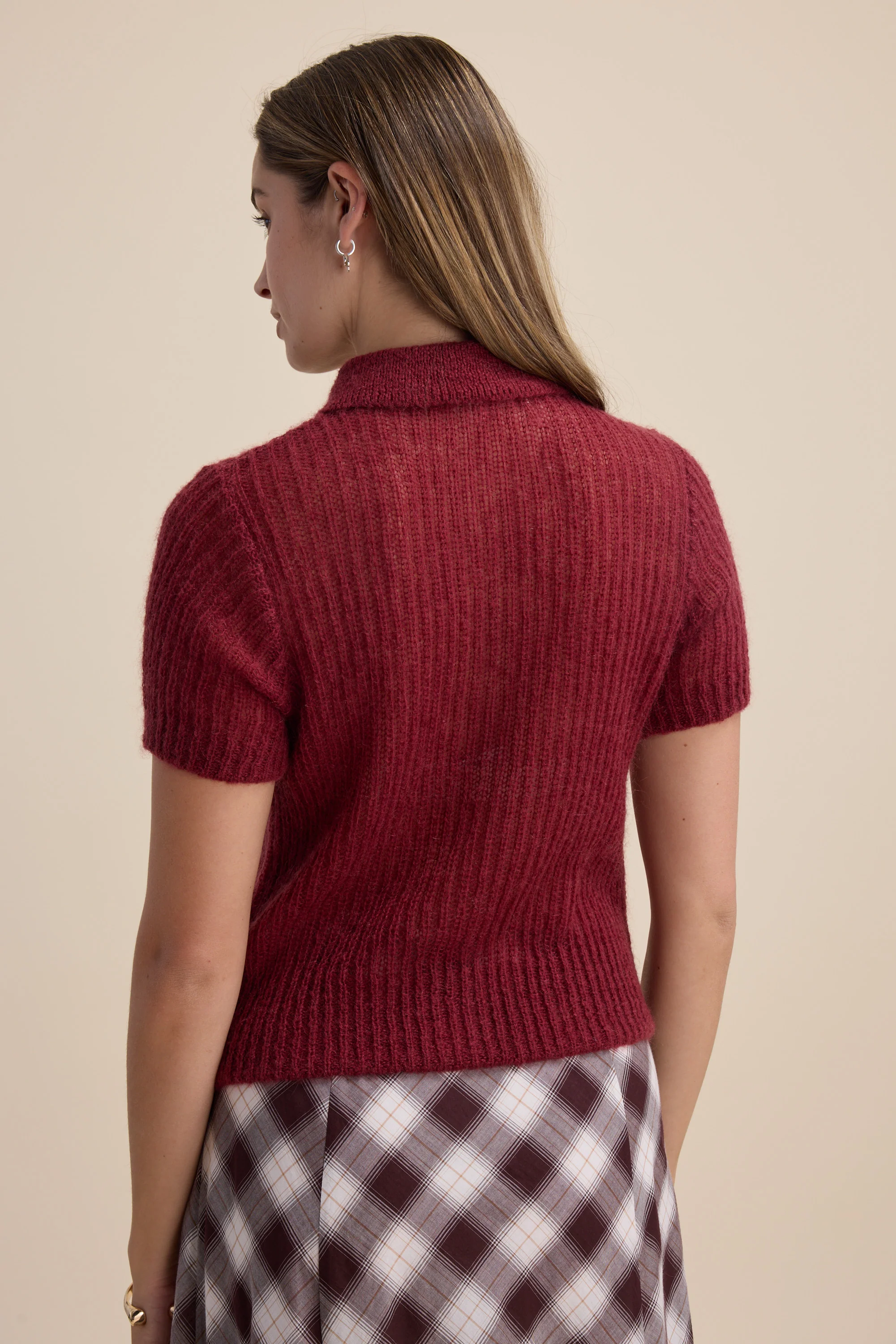 Cleo Button Front Knitted Top - Image 6