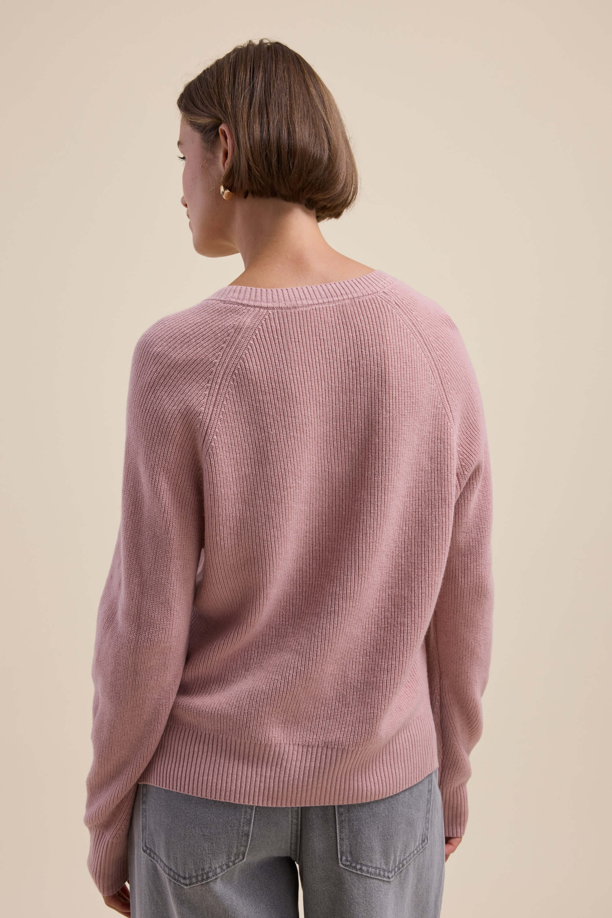 Elementary Cashmere Blend V Neck Sweater - Image 6