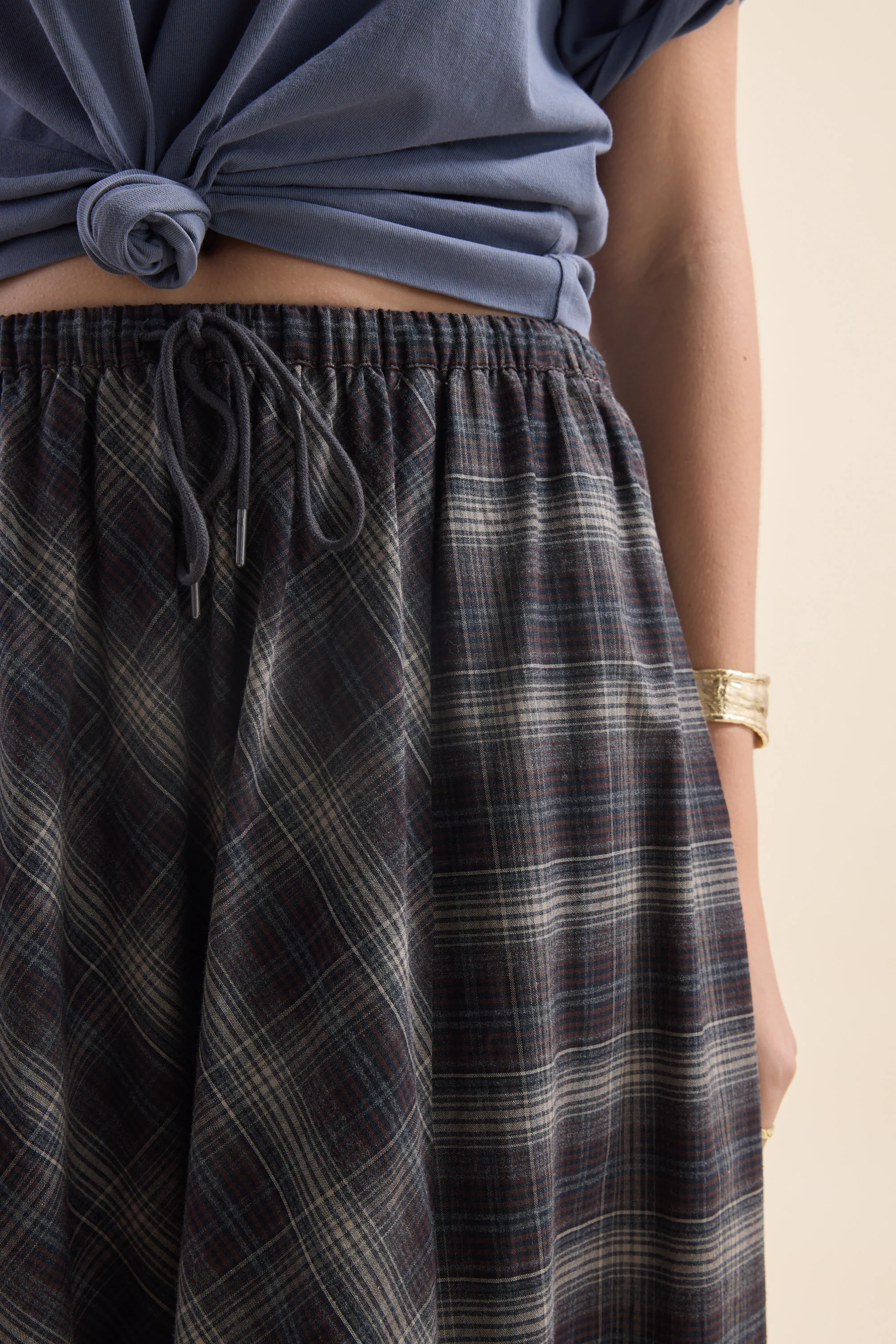 Elementary Check Midi Skirt - Image 5