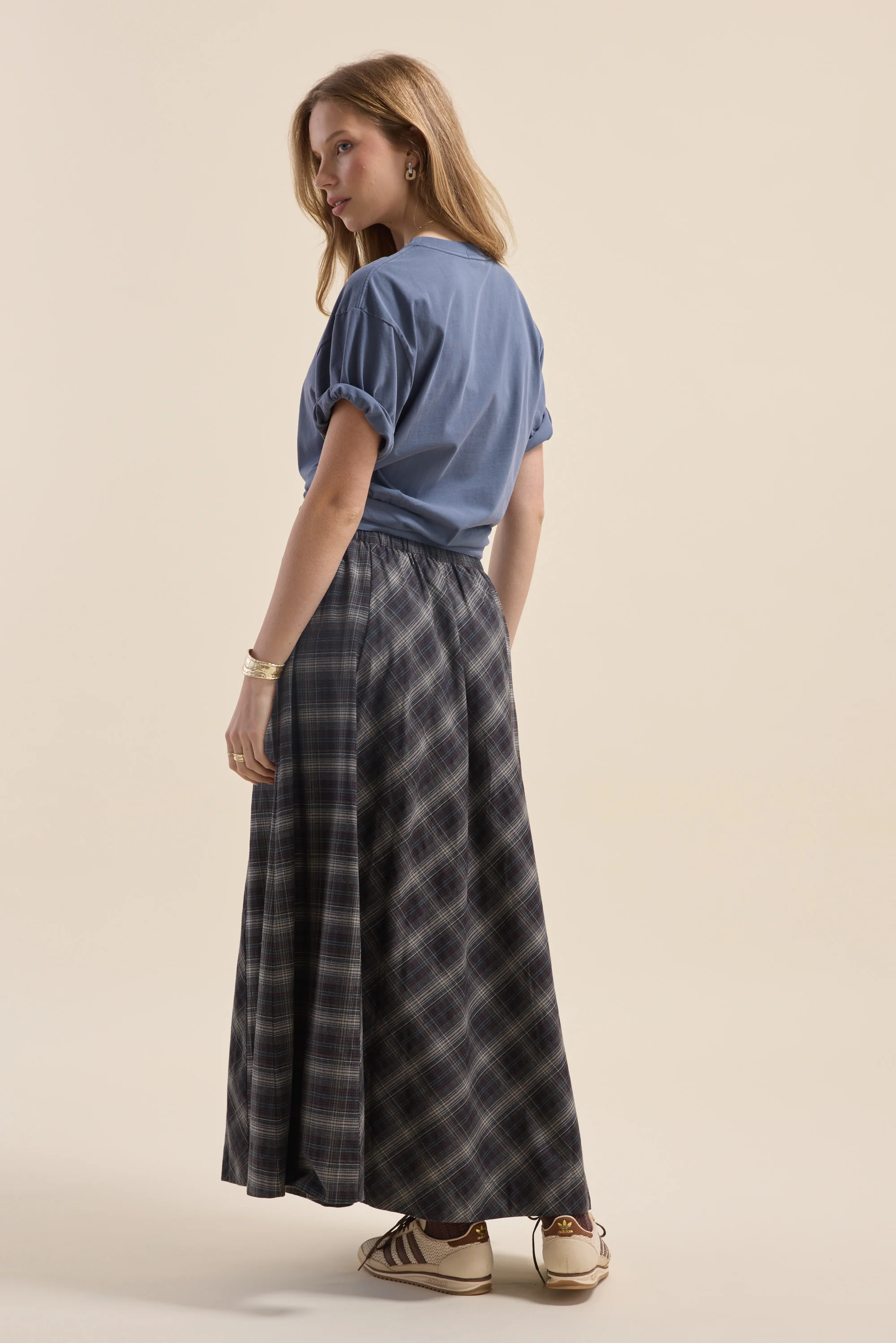 Elementary Check Midi Skirt - Image 6