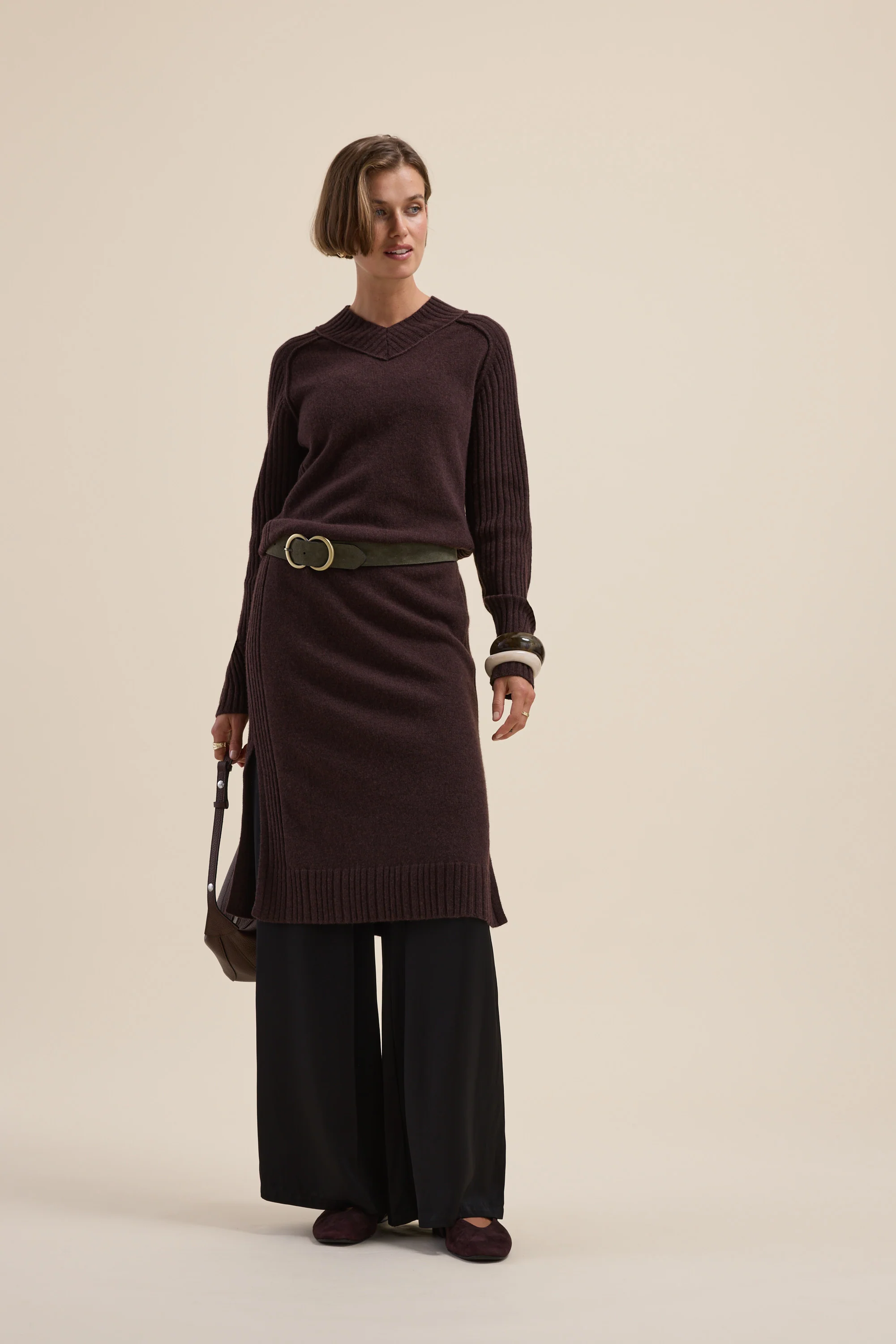 Elementary Knitted Wool Blend Dress - Image 5