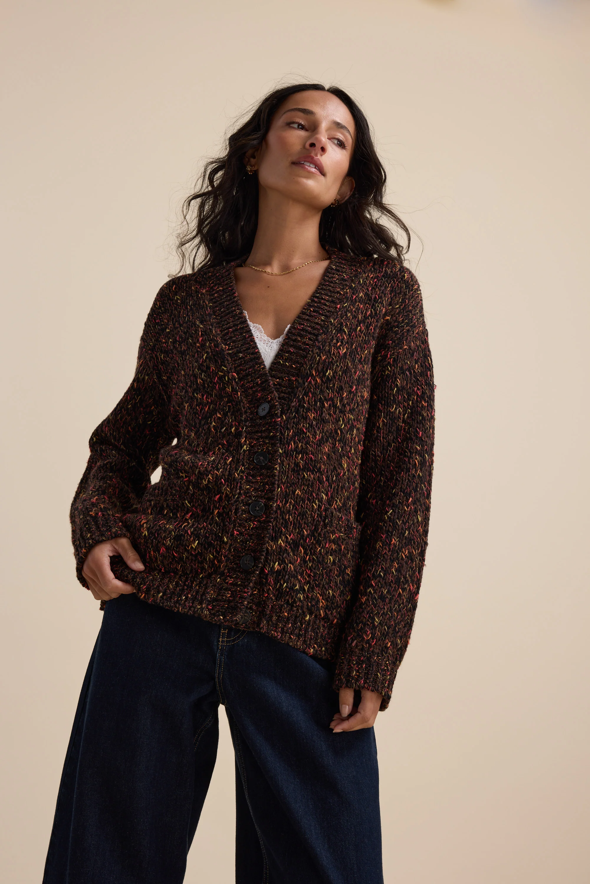 Elementary Oversized Merino Blend Cardigan