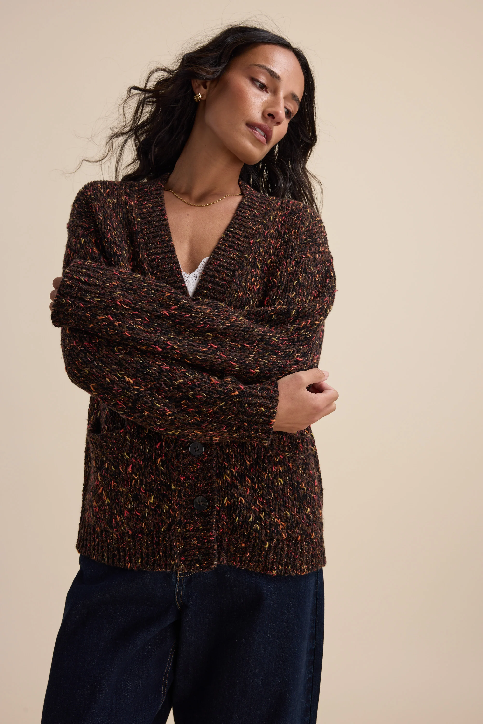 Elementary Oversized Merino Blend Cardigan - Image 6