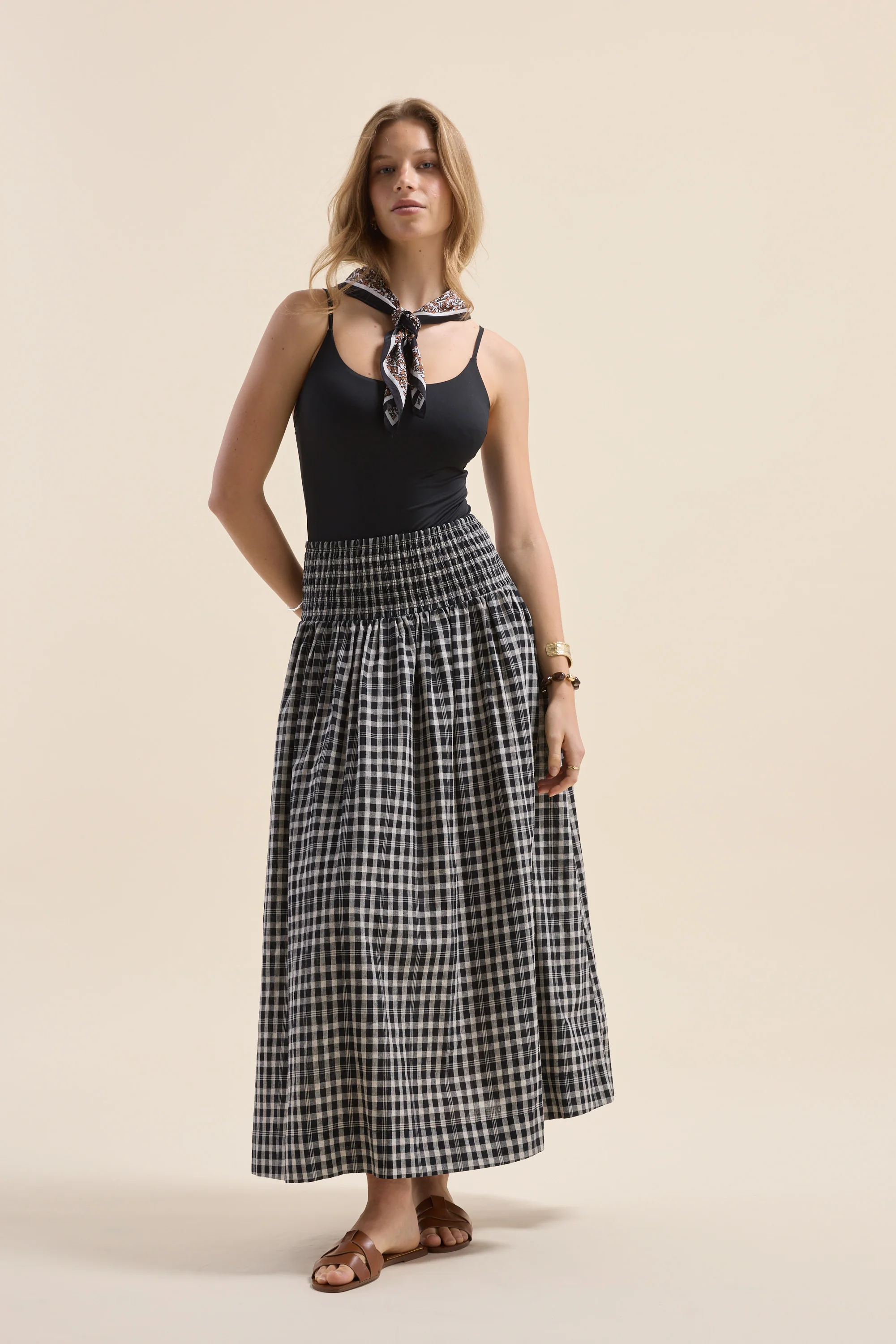 Elementary Shirred Drop Waist Skirt - Image 4