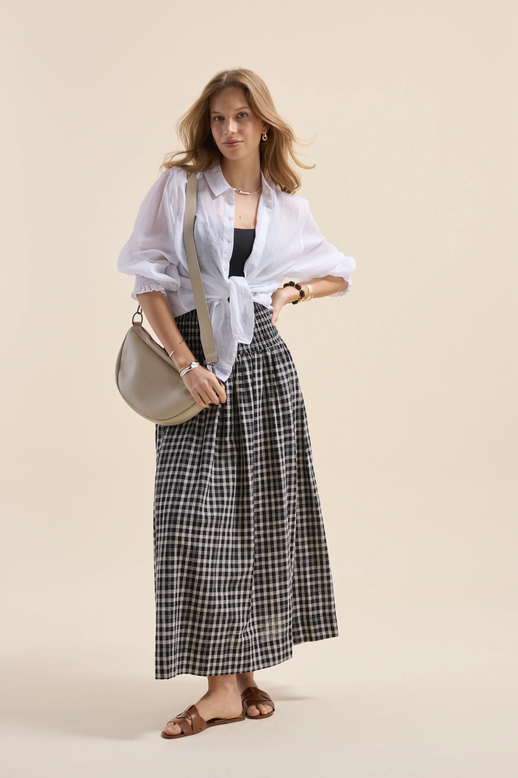 Elementary Shirred Drop Waist Skirt - Image 5