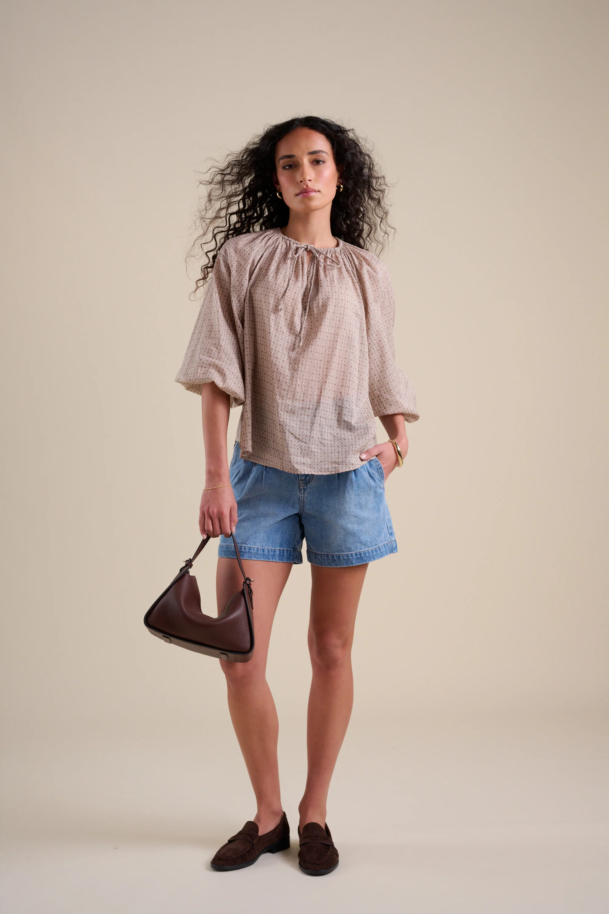 Elementary Tie Neck Blouse - Image 3