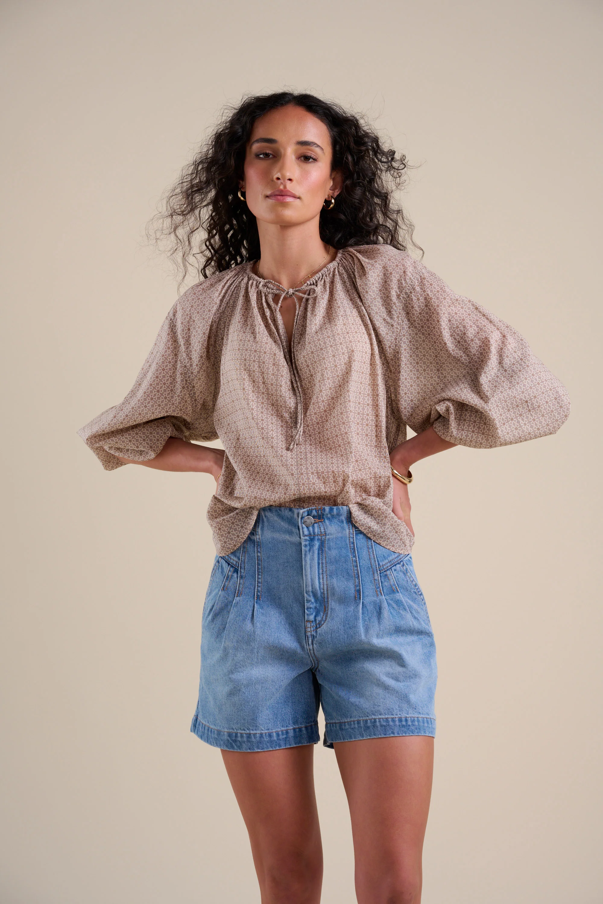 Elementary Tie Neck Blouse - Image 5