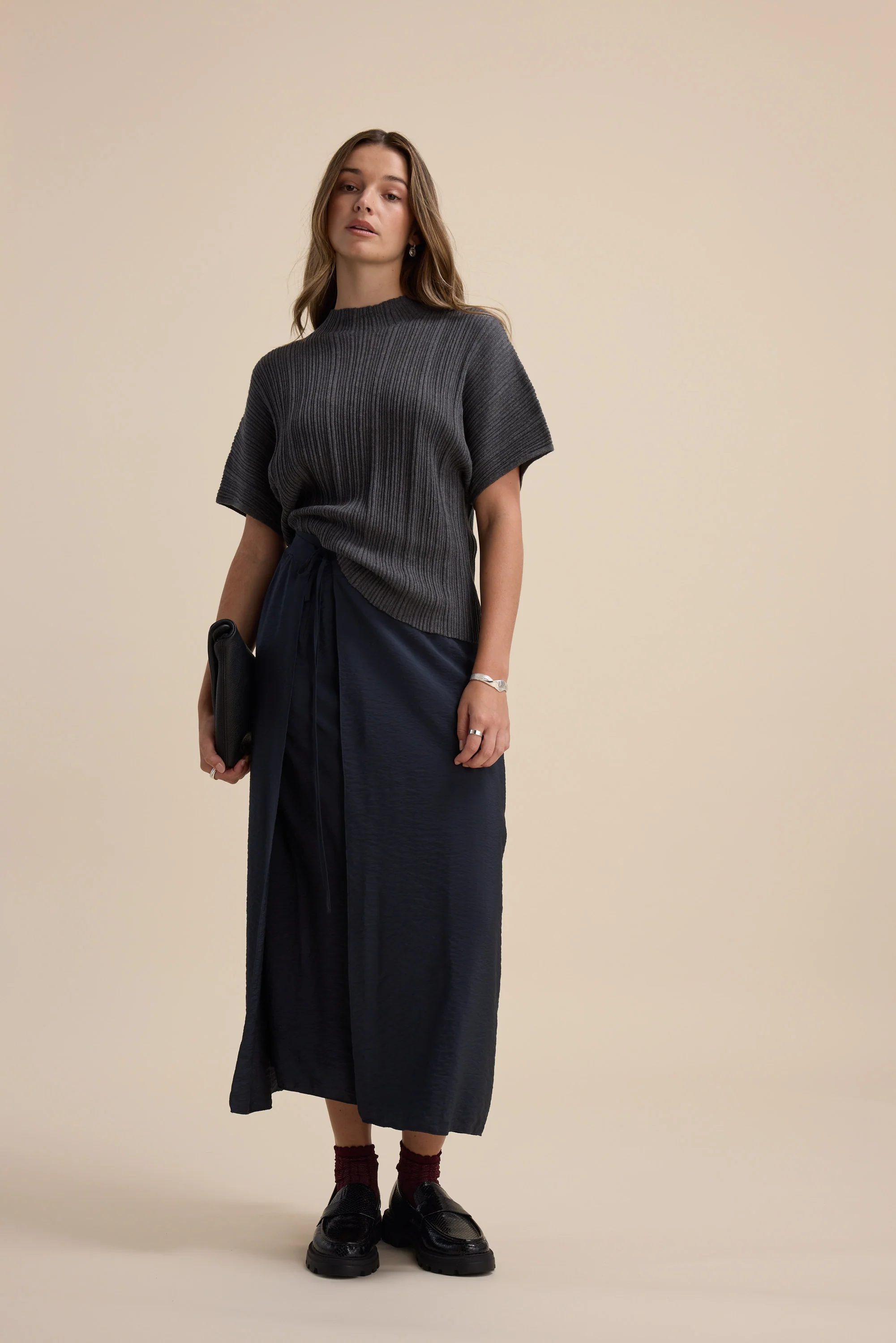 Elementary Wrap Detail Skirt - Image 2