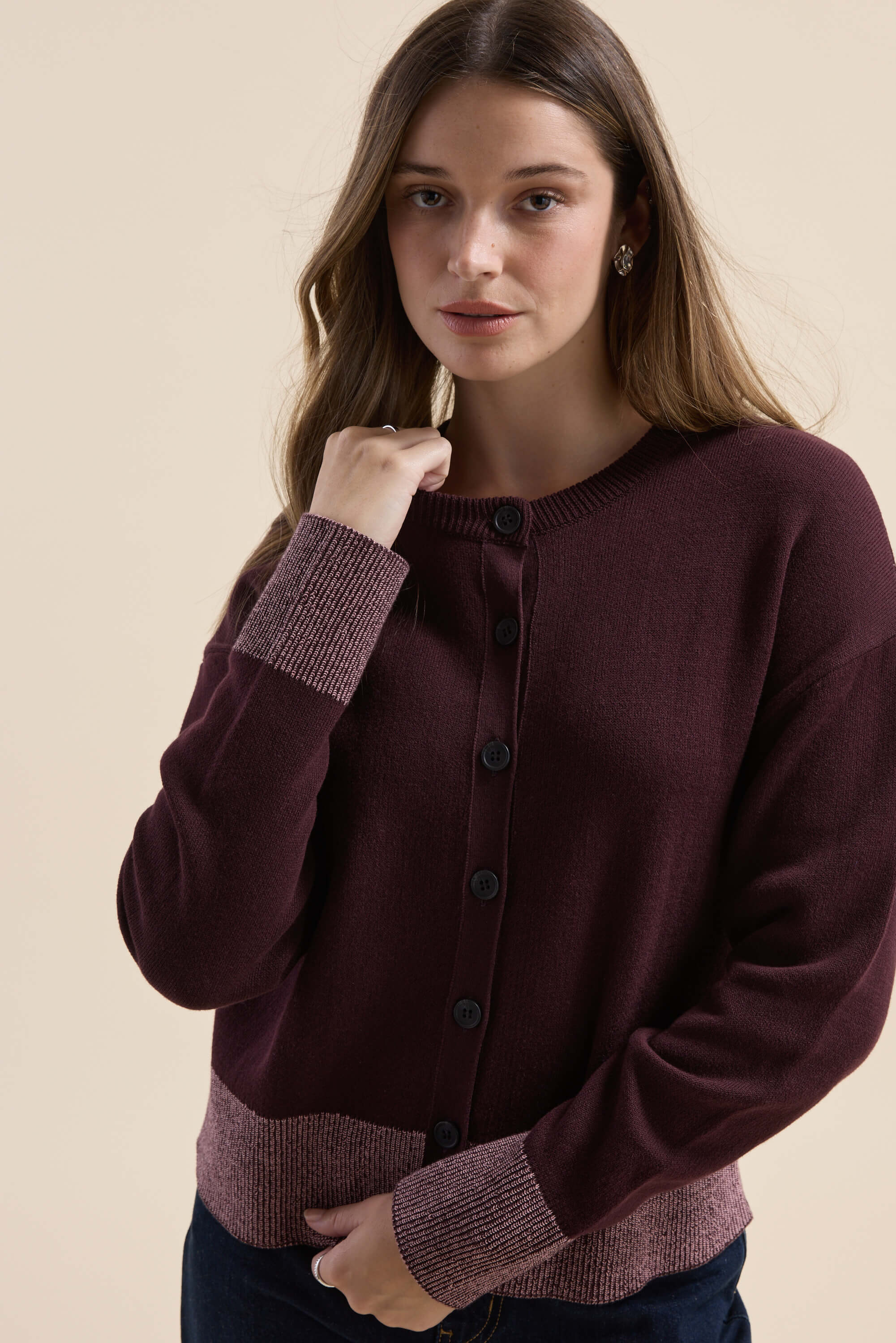 Farrah Crew Neck Cardi - Image 3