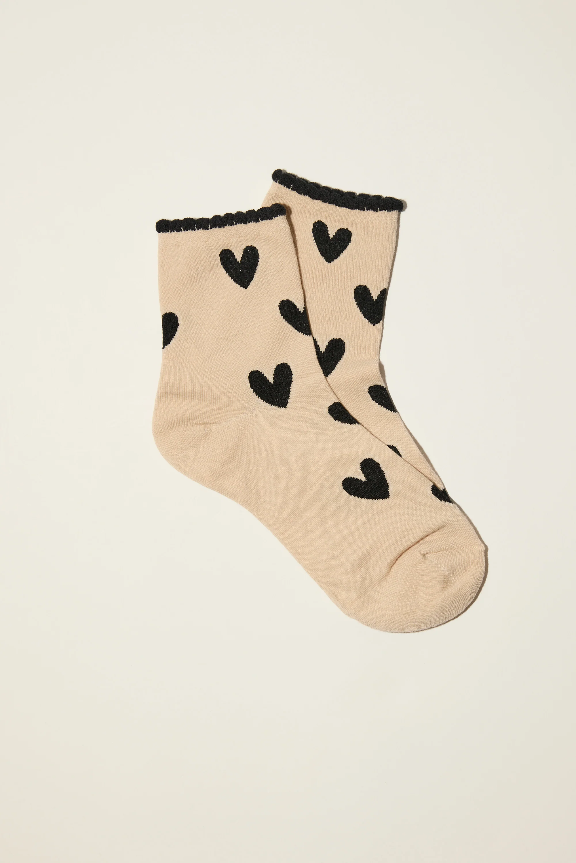 Grace Heart Crew Socks