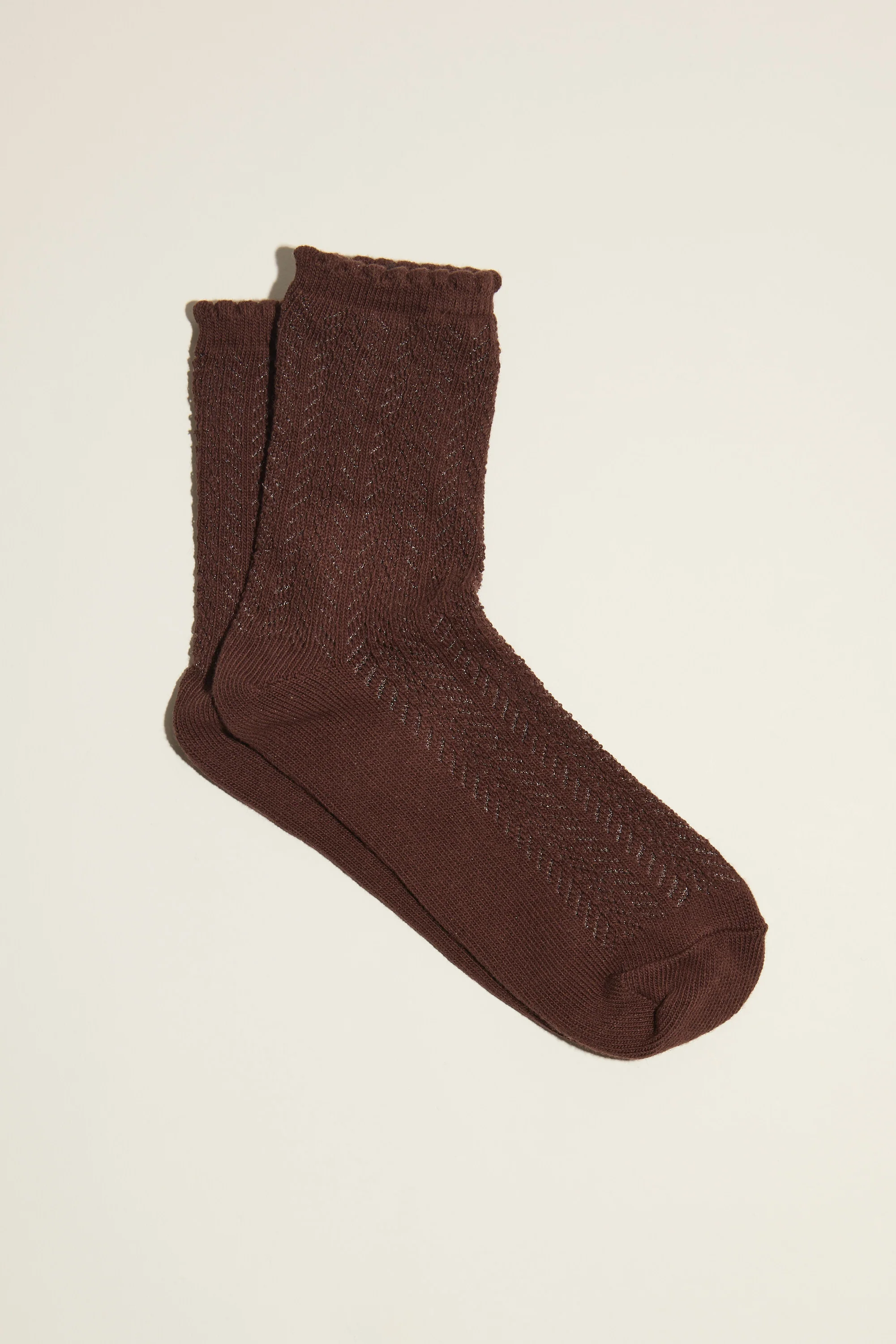 Harriet Pattern Details Crew Socks