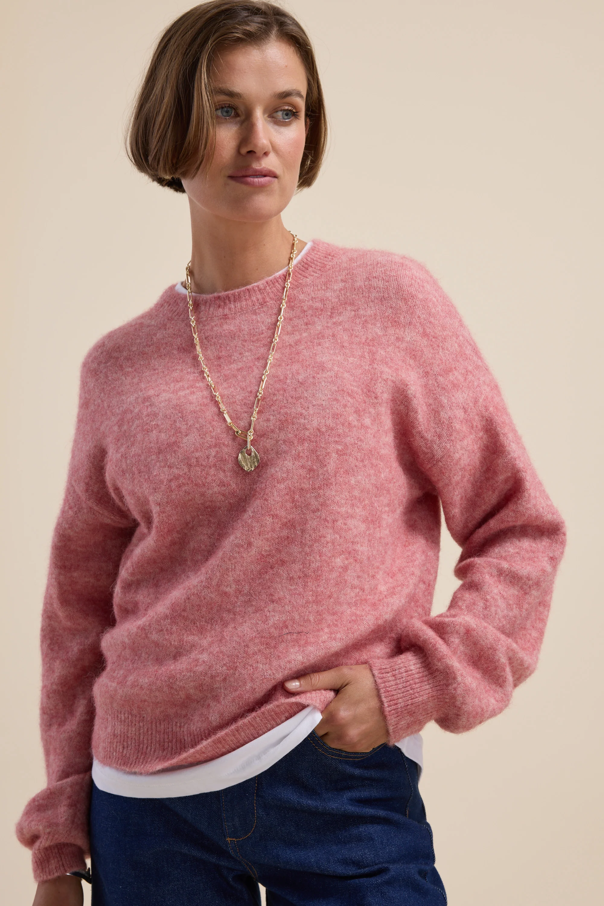 Hayley Luxe Whisper Crew Neck Sweater - Image 3
