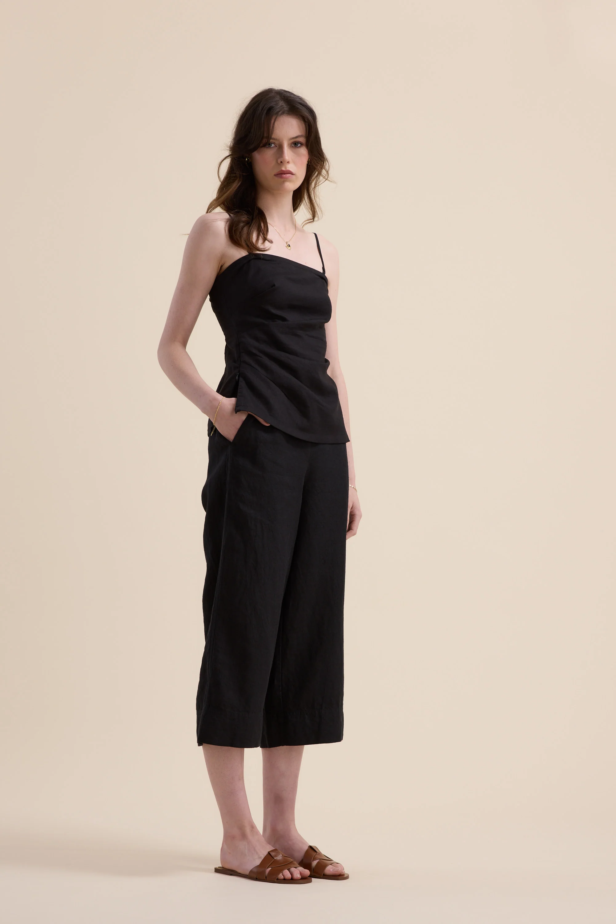 High Tide Linen Crop Pants - Image 3