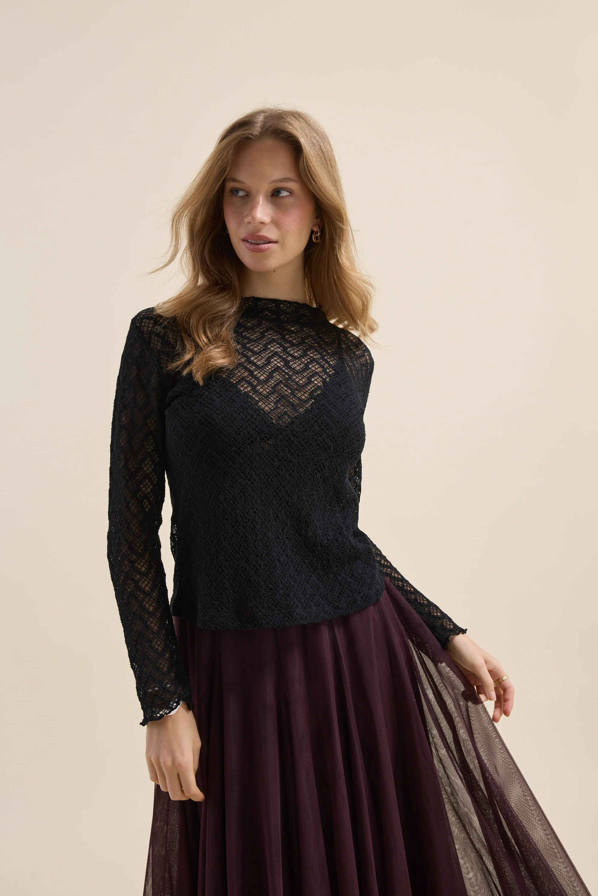Indiana Lace Long Sleeve Tee