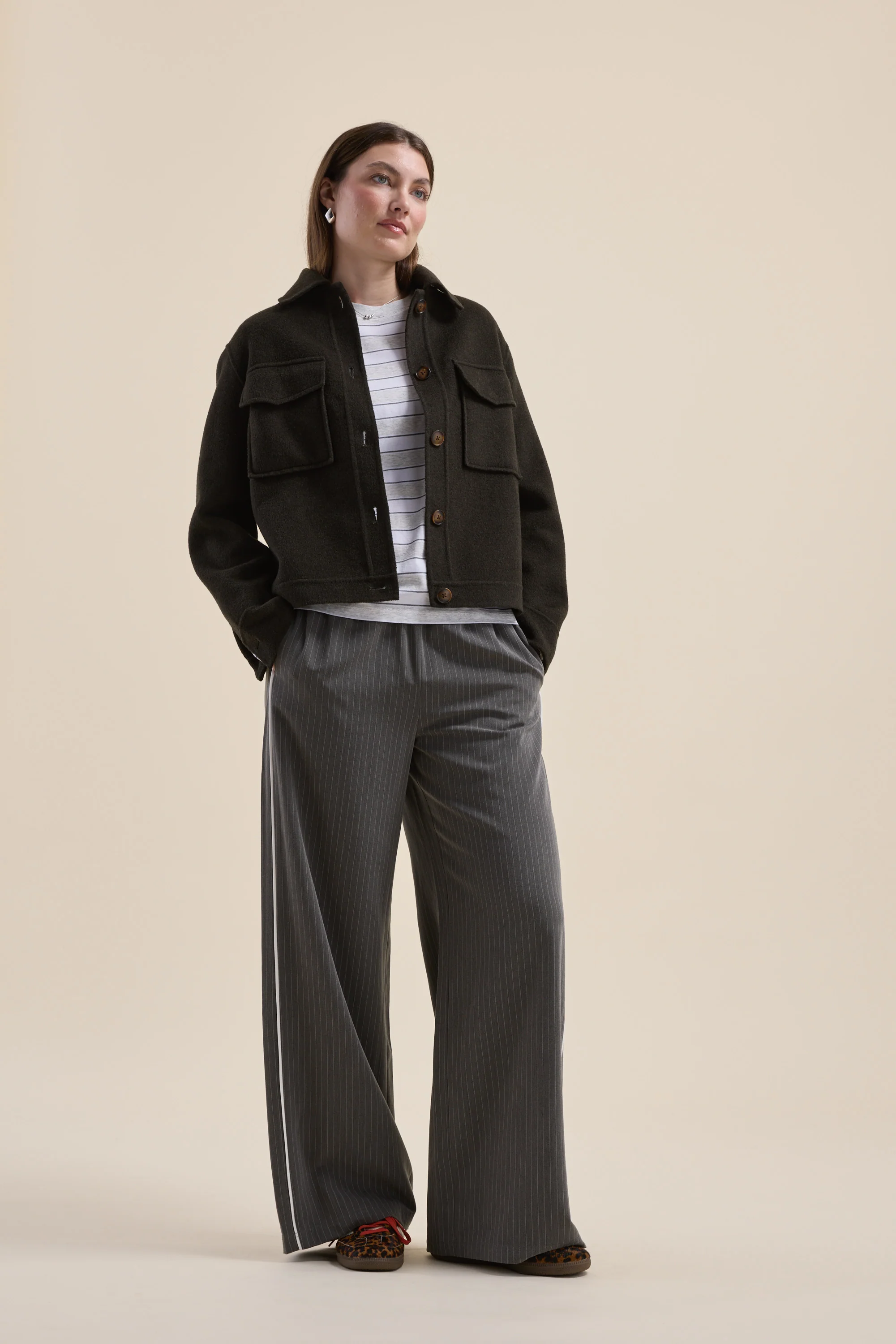 Kaia Wool Blend Cropped Coat - Image 2