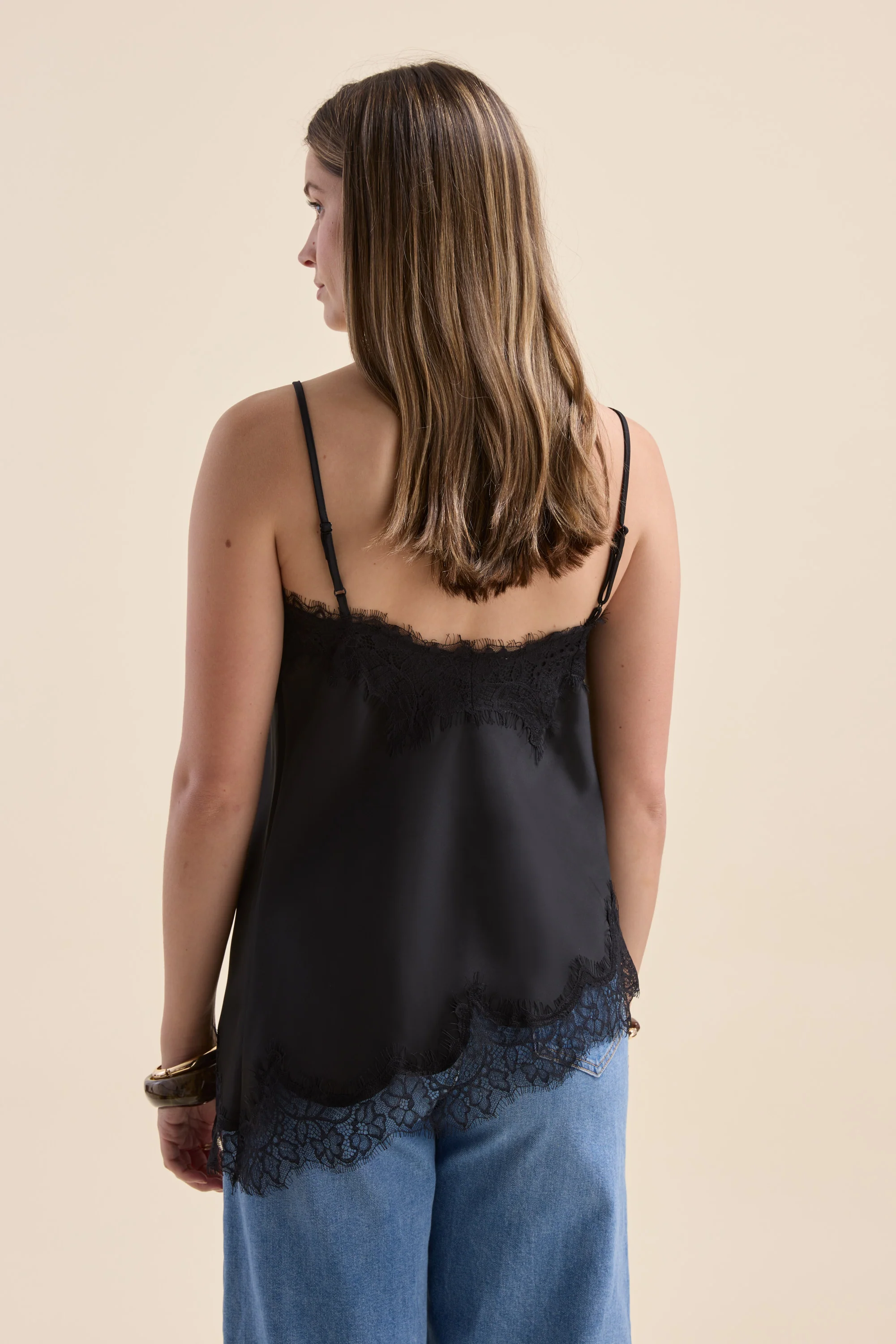 Kennedy Asymmetric Lace Detail Cami - Image 8
