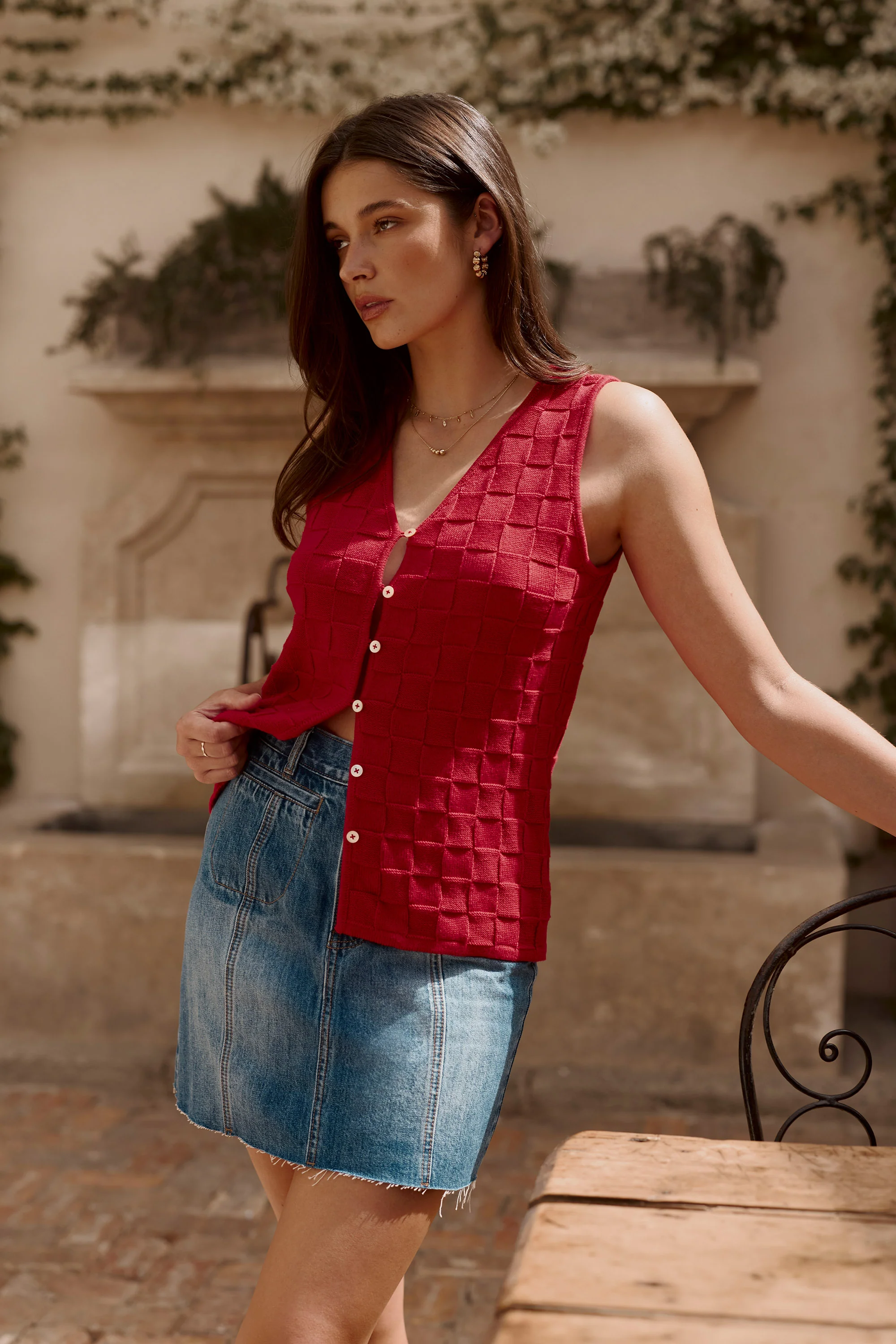 Killarney Denim Mini Skirt