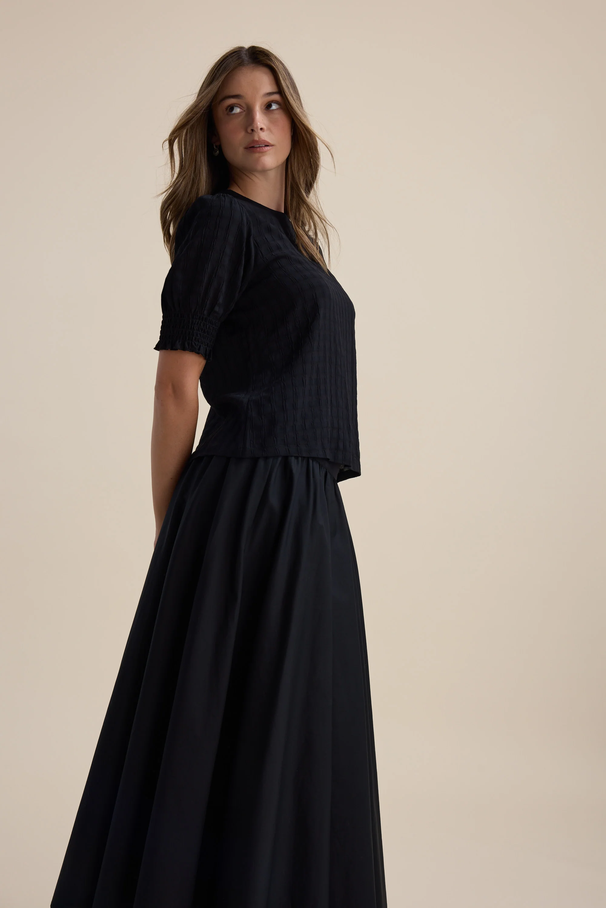 Leila Shirred Sleeve Top - Image 2