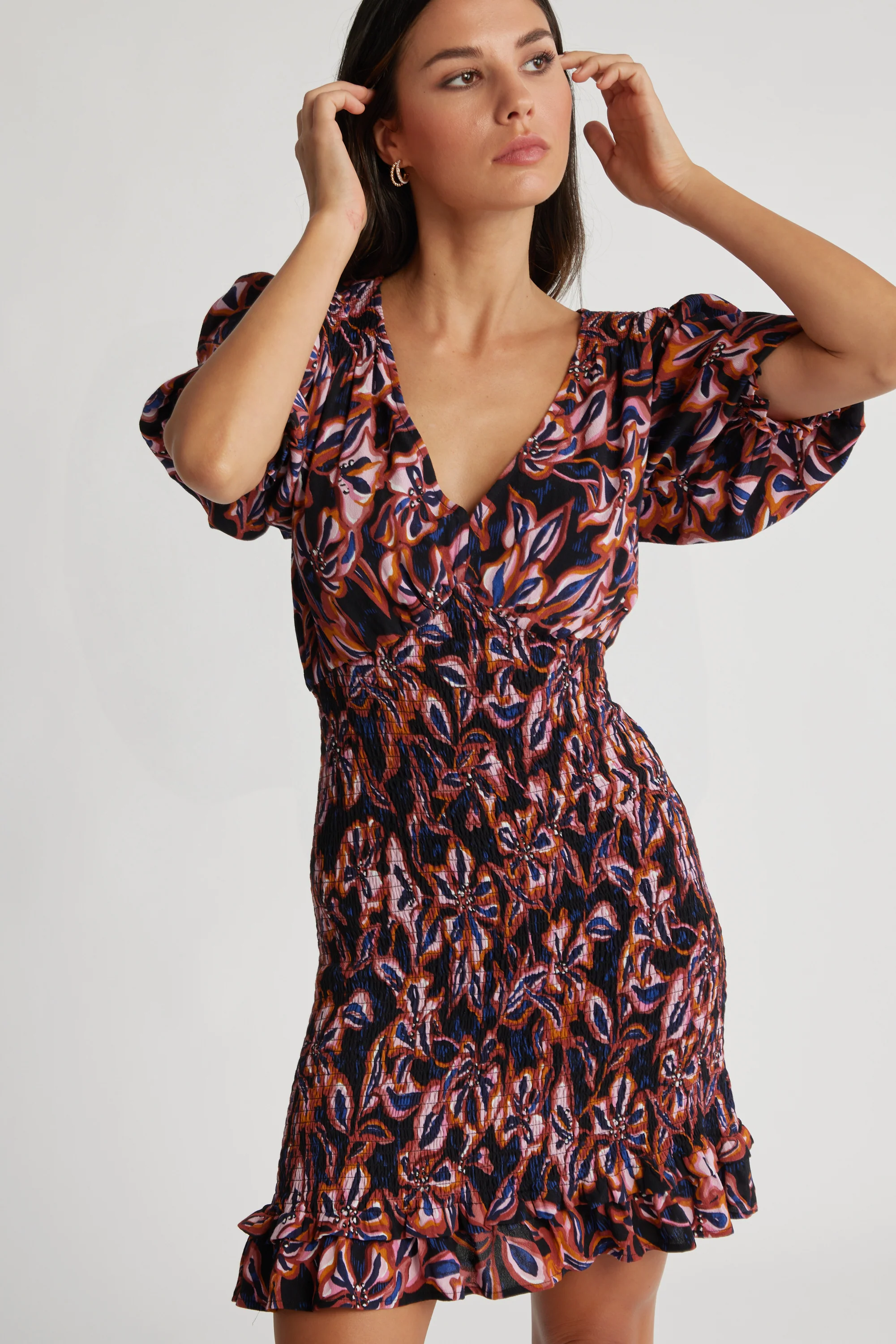 Lillian Shirred Dress