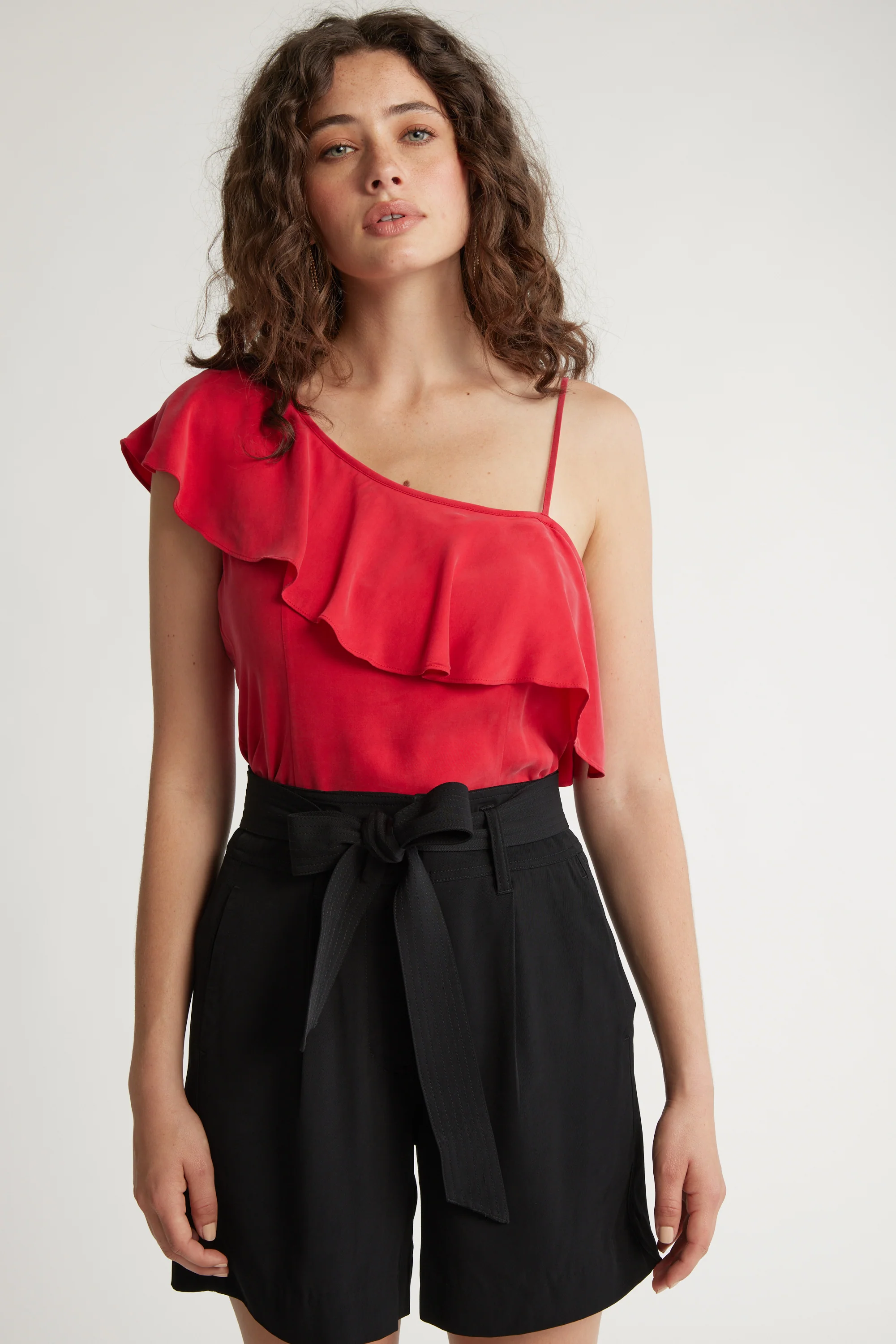 Molly Asymmetric Ruffle Top