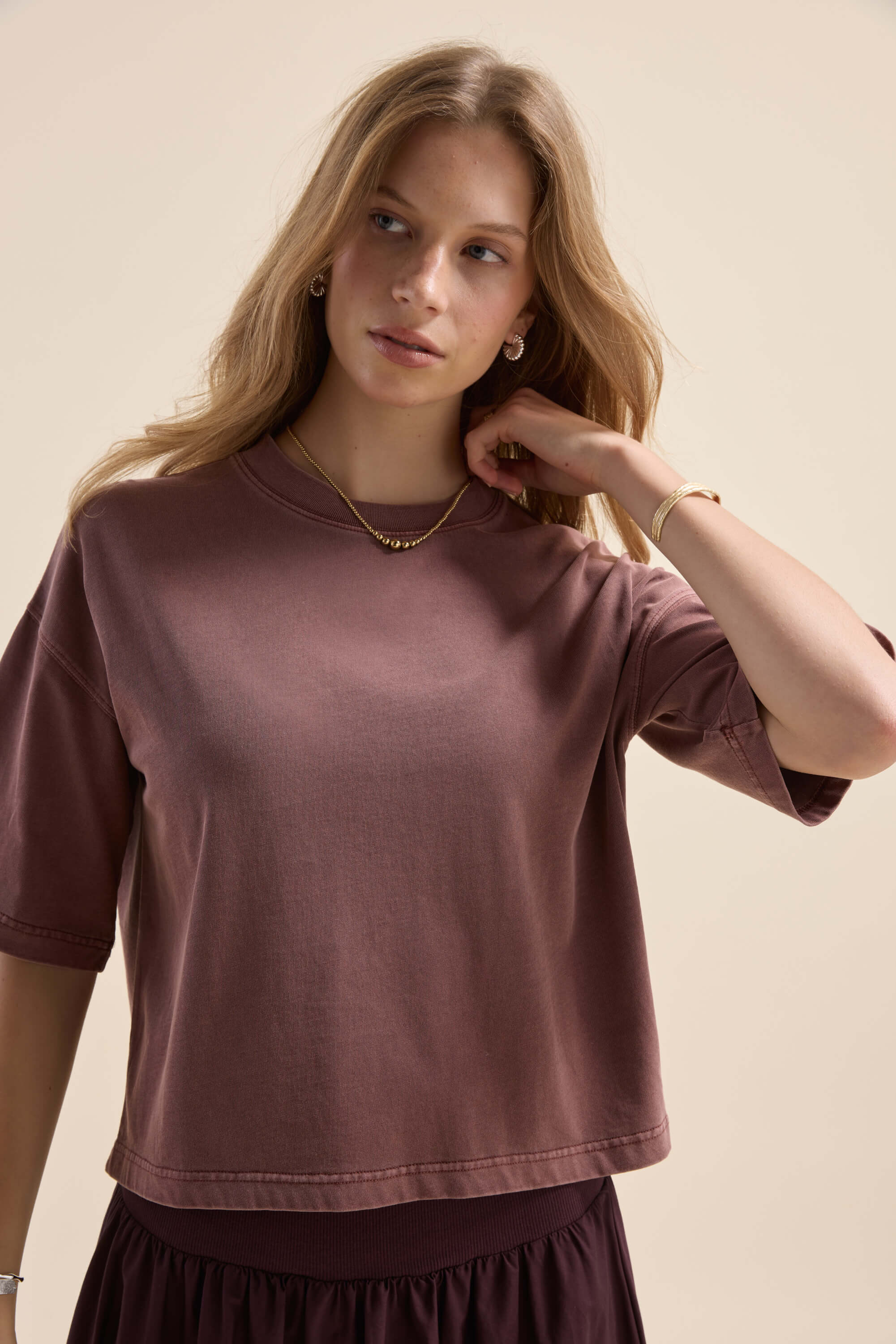 Olive Boxy Tee - Image 3