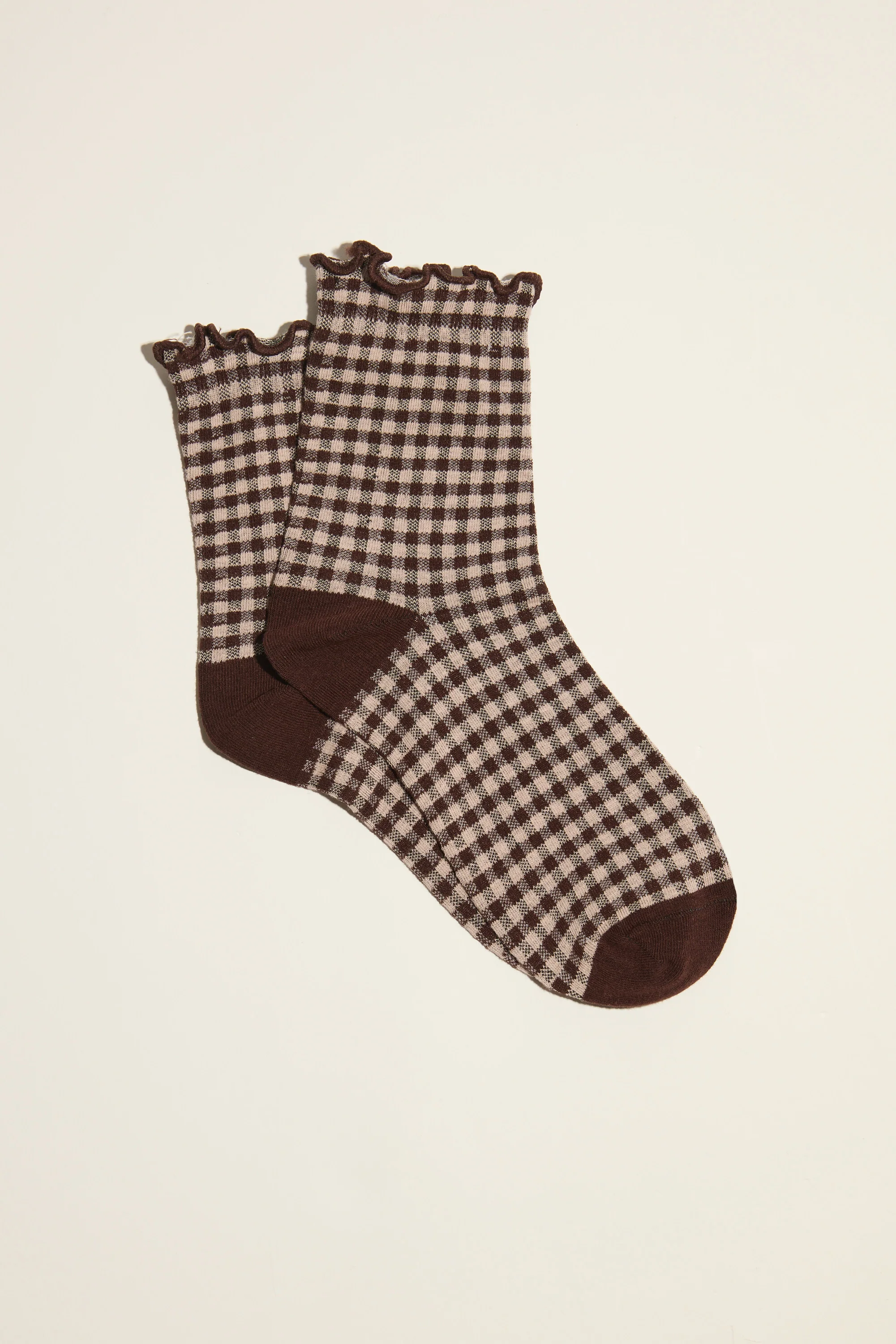 Rosie Gingham Ruffle Socks
