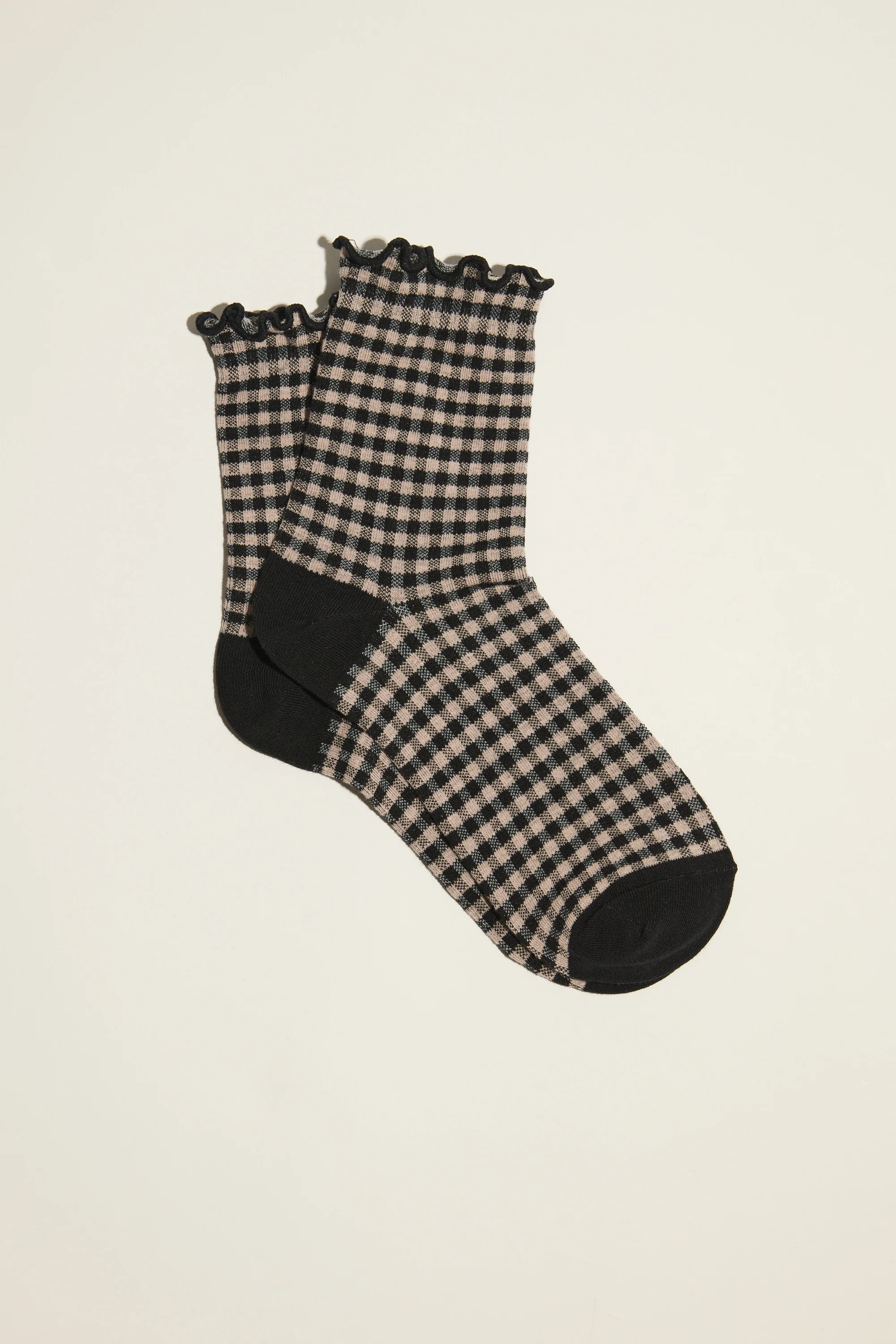 Rosie Gingham Ruffle Socks