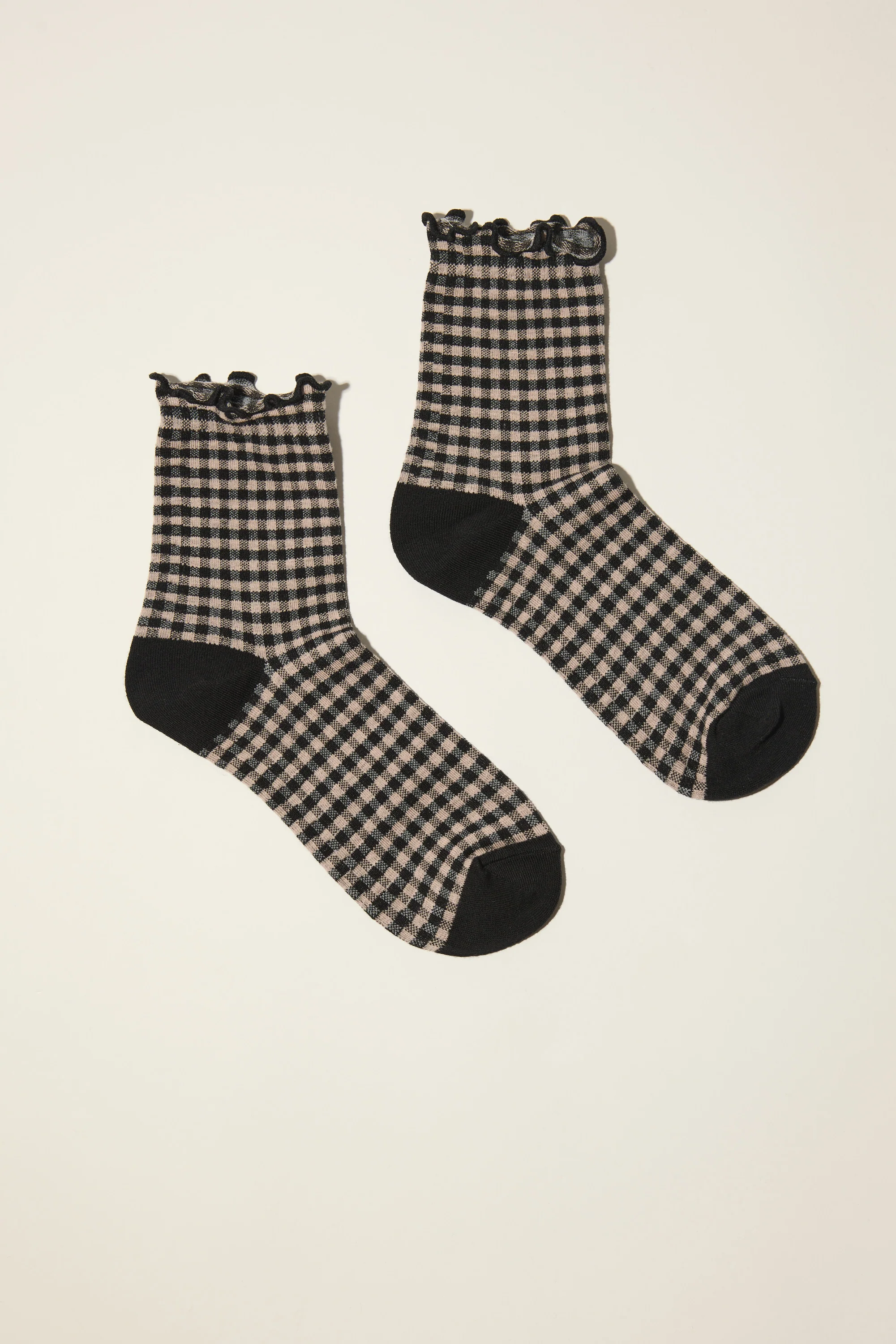 Rosie Gingham Ruffle Socks - Image 2