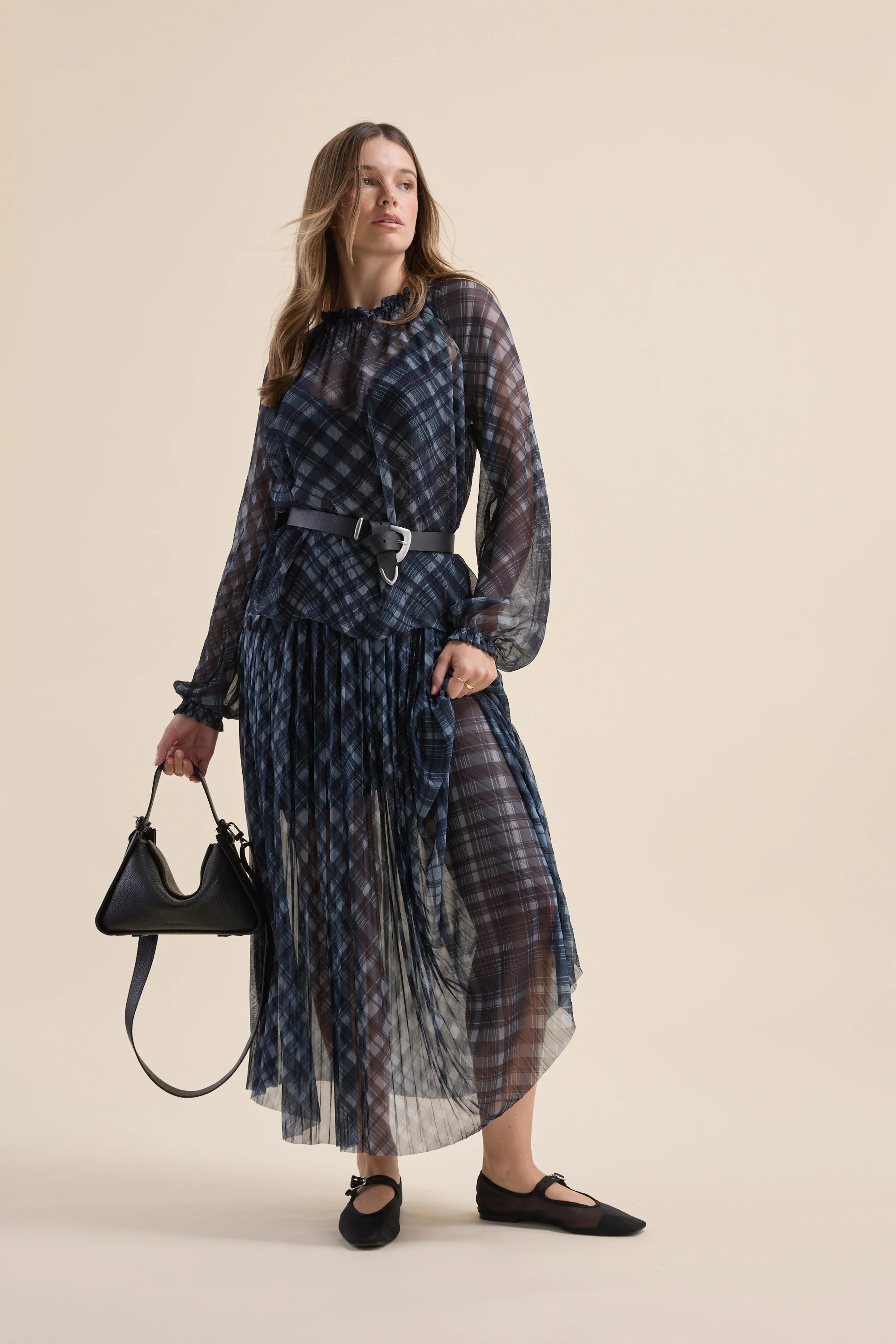 Ryan Pleat Maxi Skirt