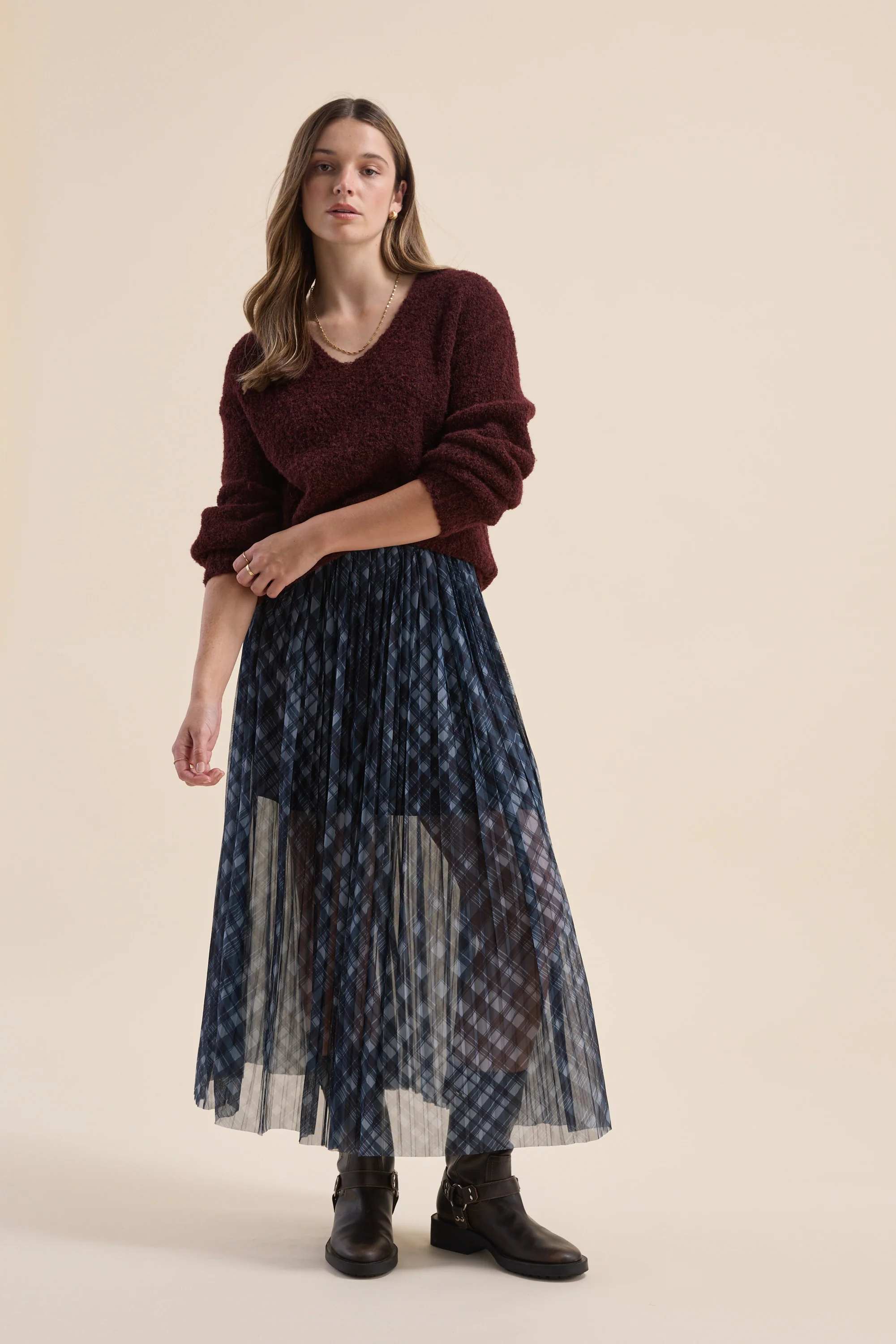 Ryan Pleat Maxi Skirt - Image 4