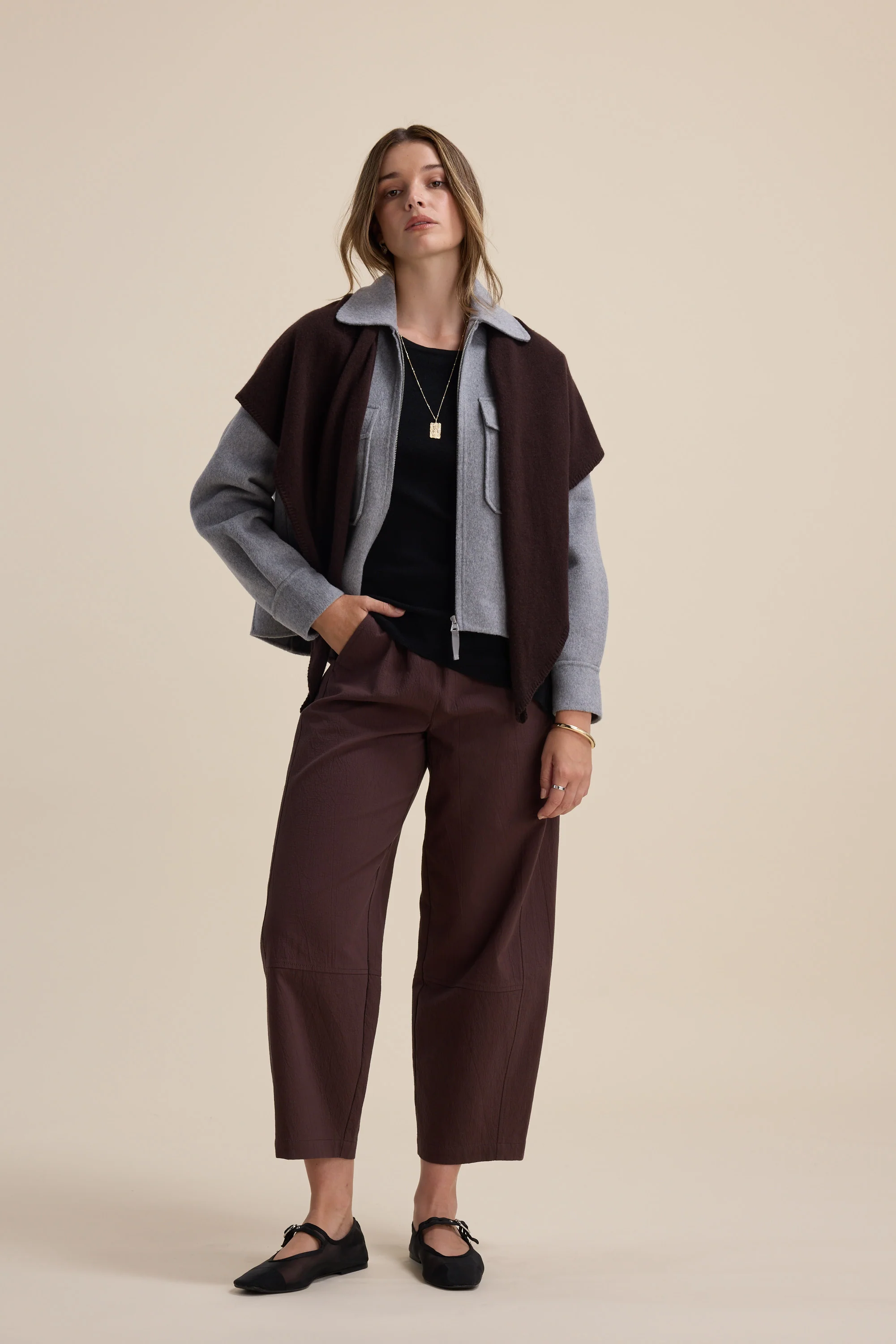 Sloane Asymmetric Merino Silk Top - Image 4
