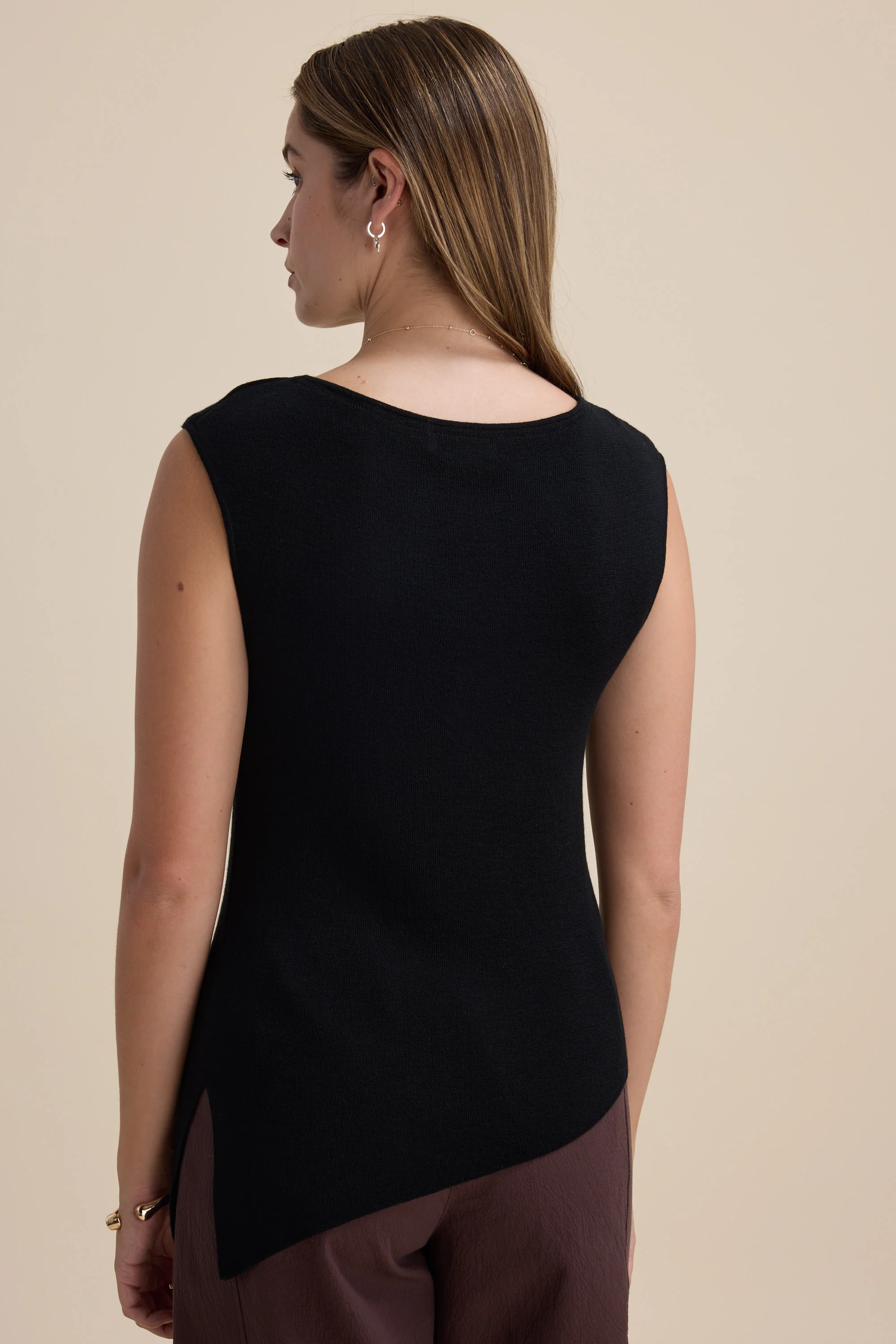 Sloane Asymmetric Merino Silk Top - Image 6