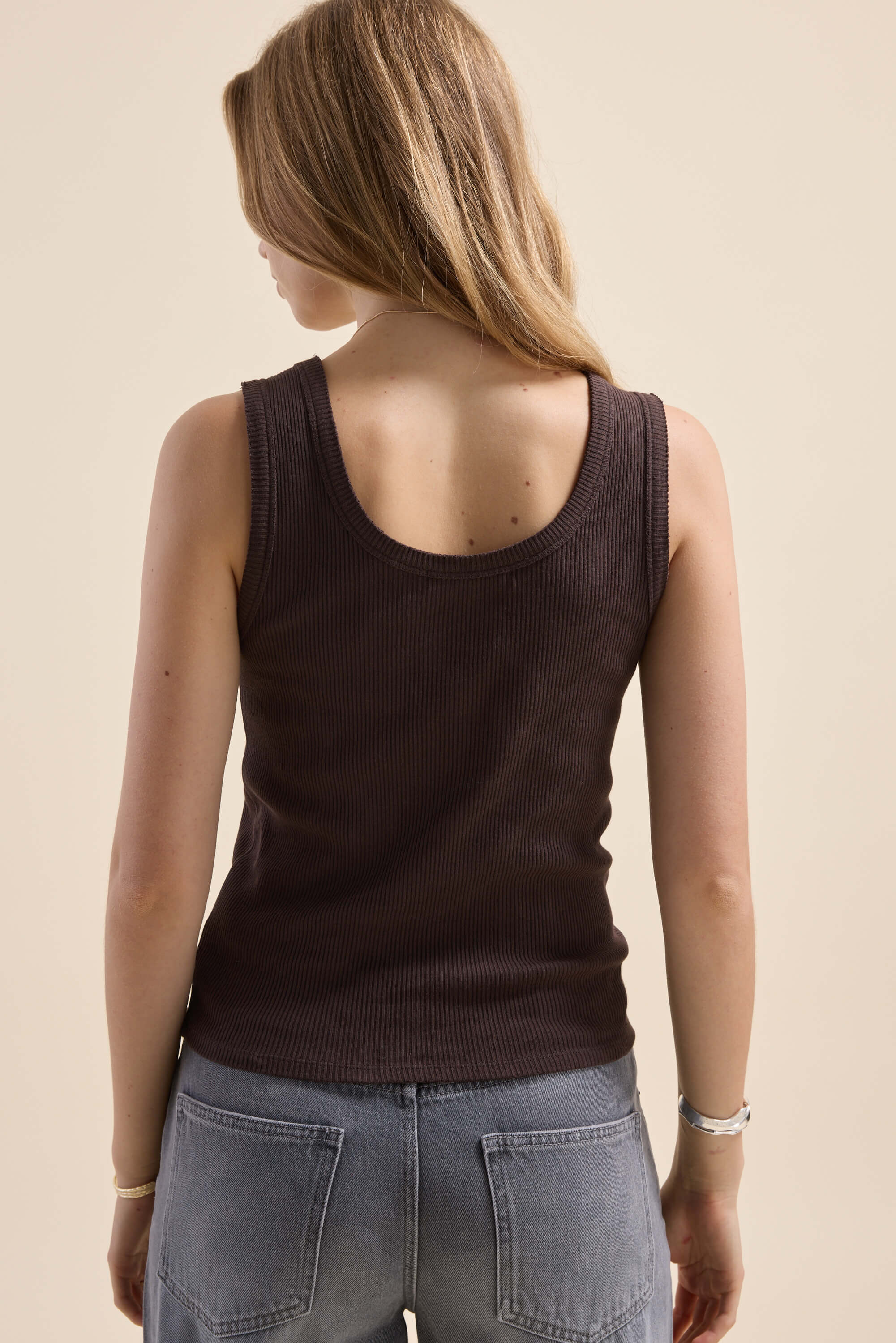 Sophie Organic Cotton Ribbed Tank - Image 6