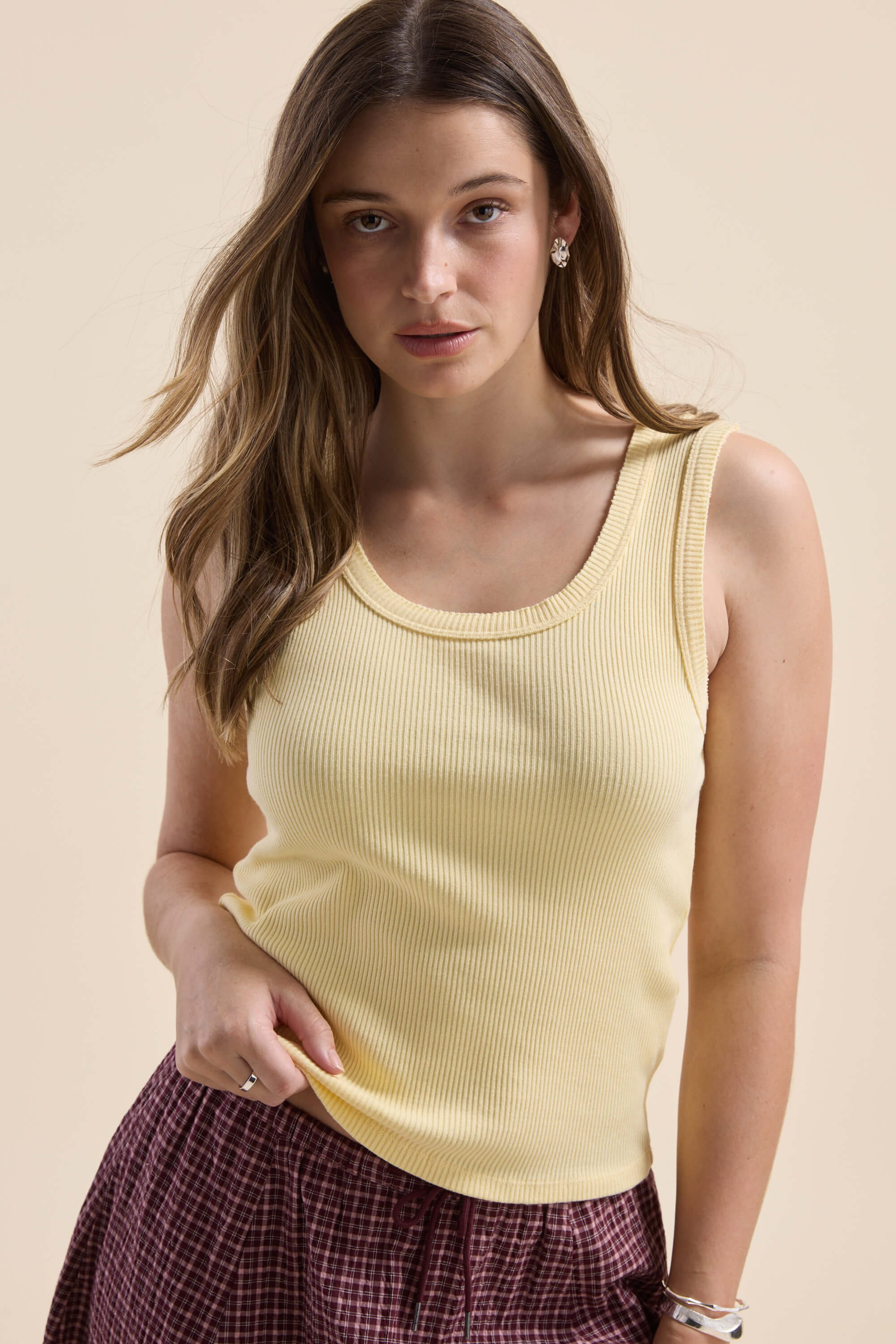 Sophie Organic Cotton Ribbed Tank