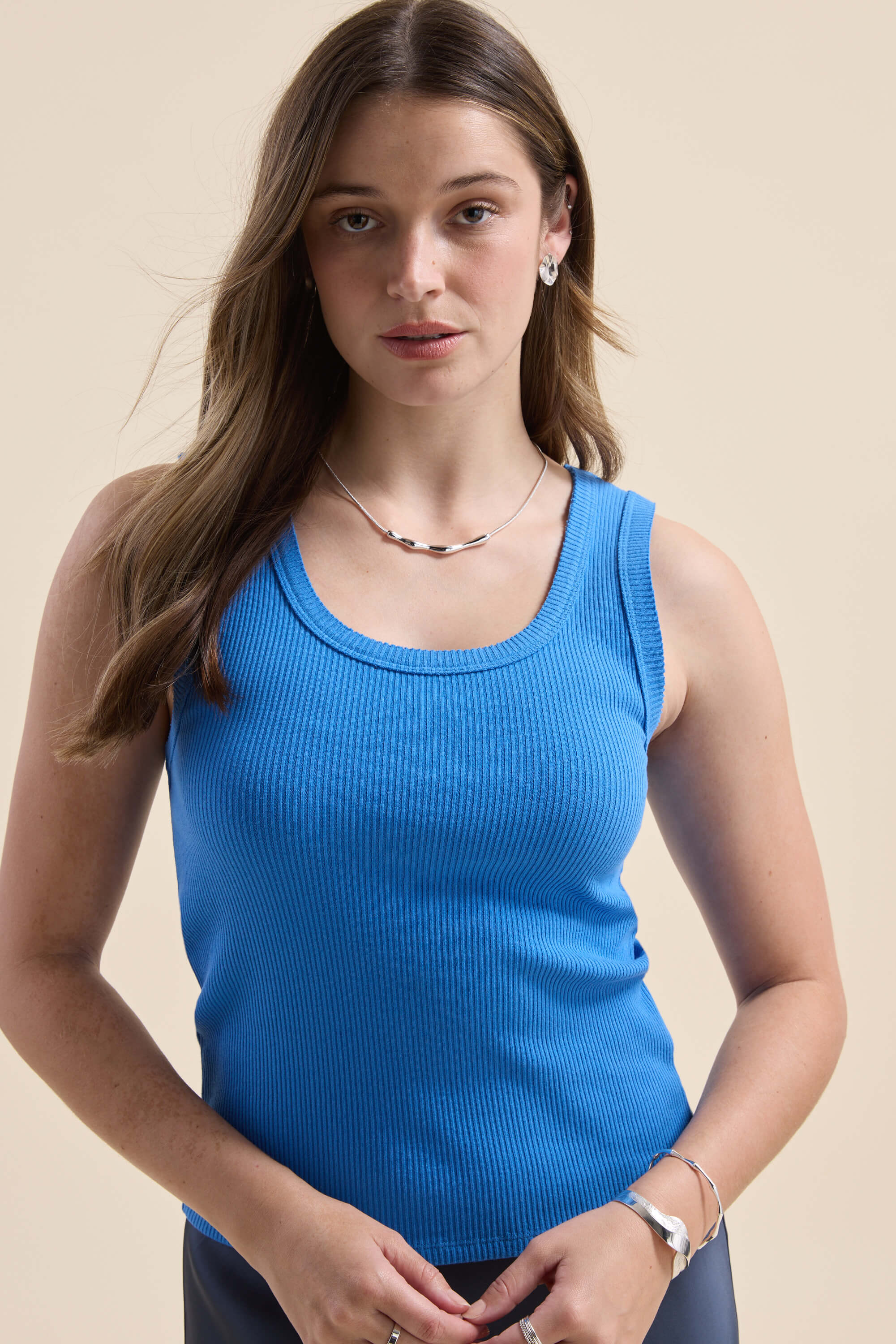 Sophie Organic Cotton Ribbed Tank - Image 3