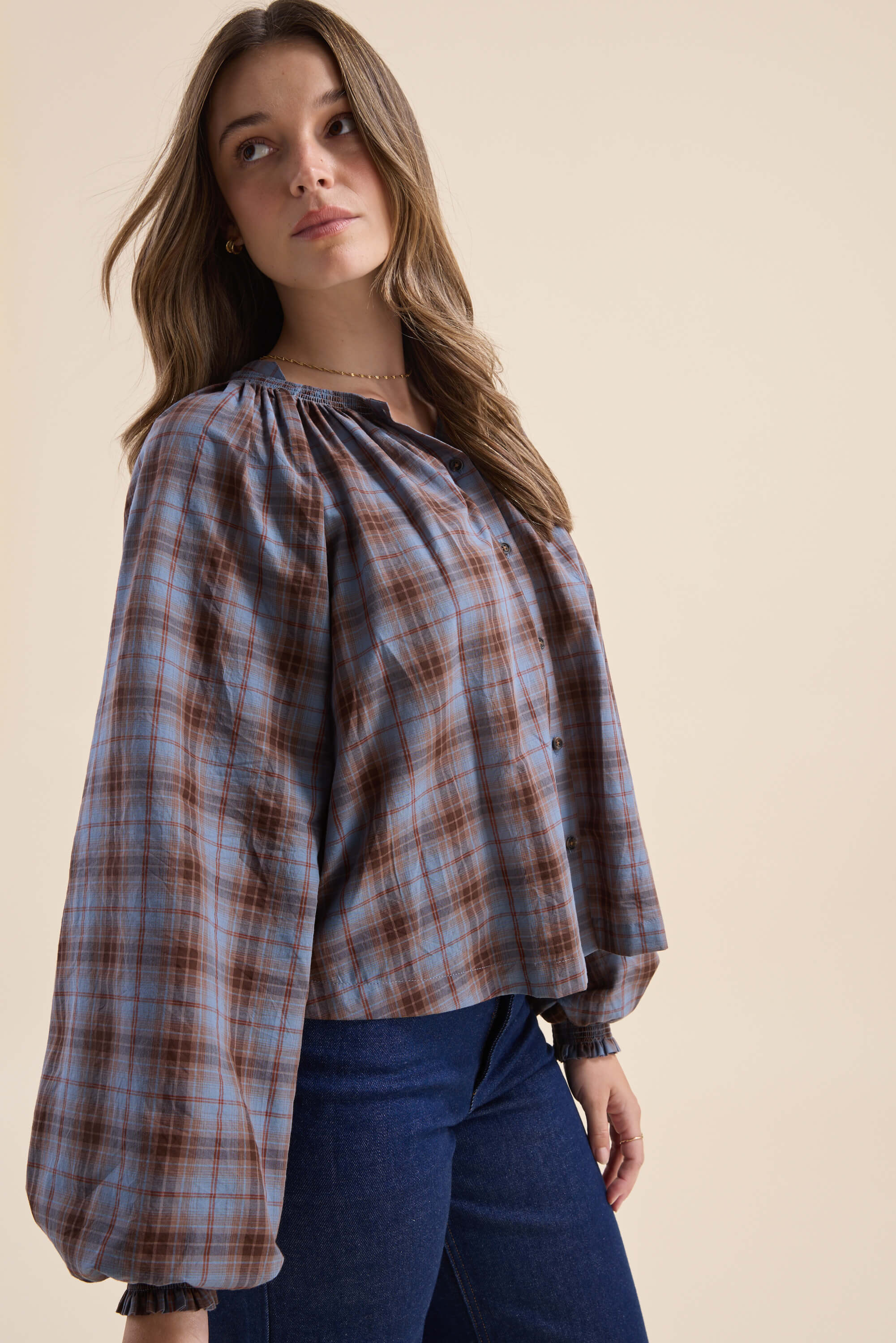 Sutton Button Front Blouse - Image 3