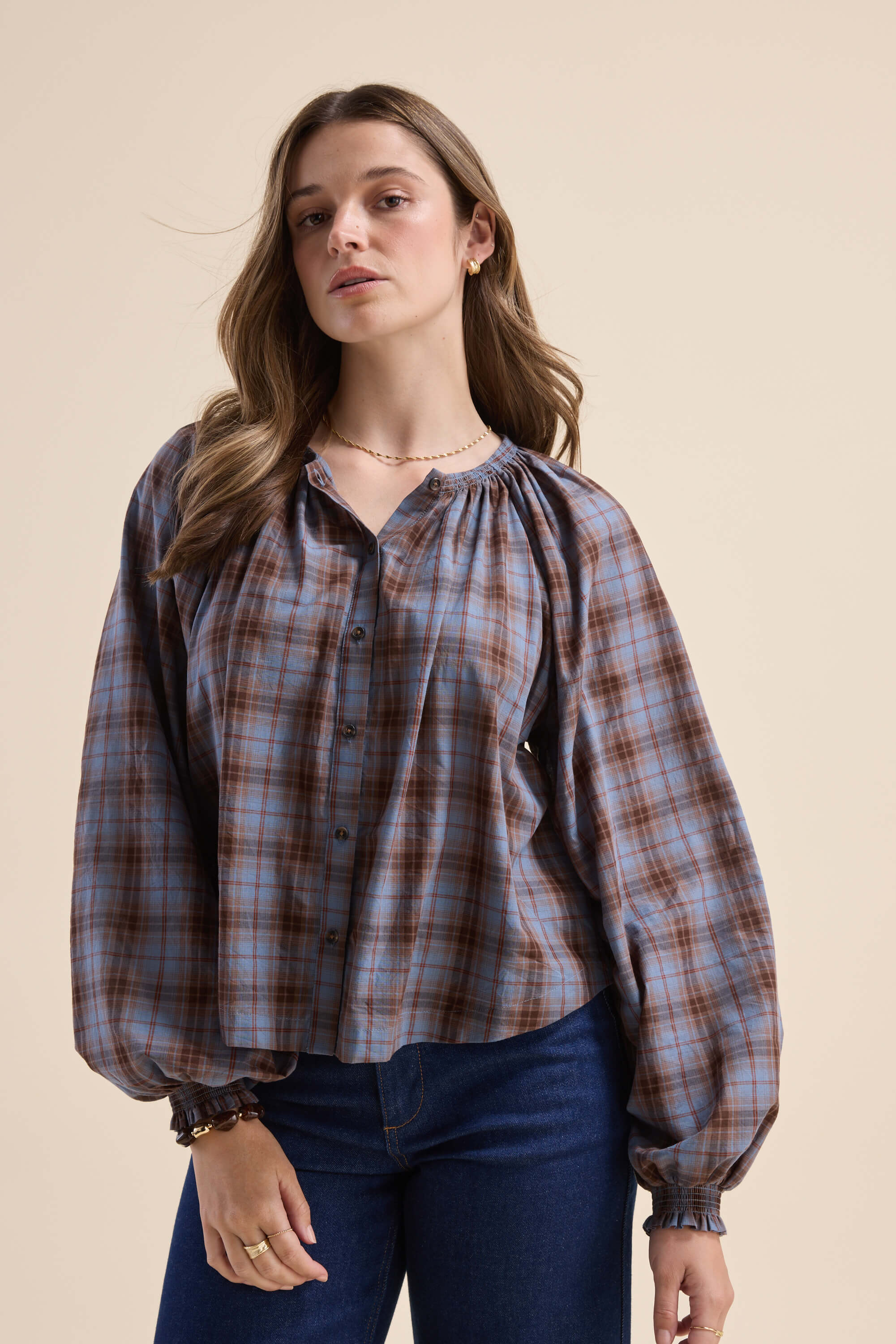 Sutton Button Front Blouse - Image 4