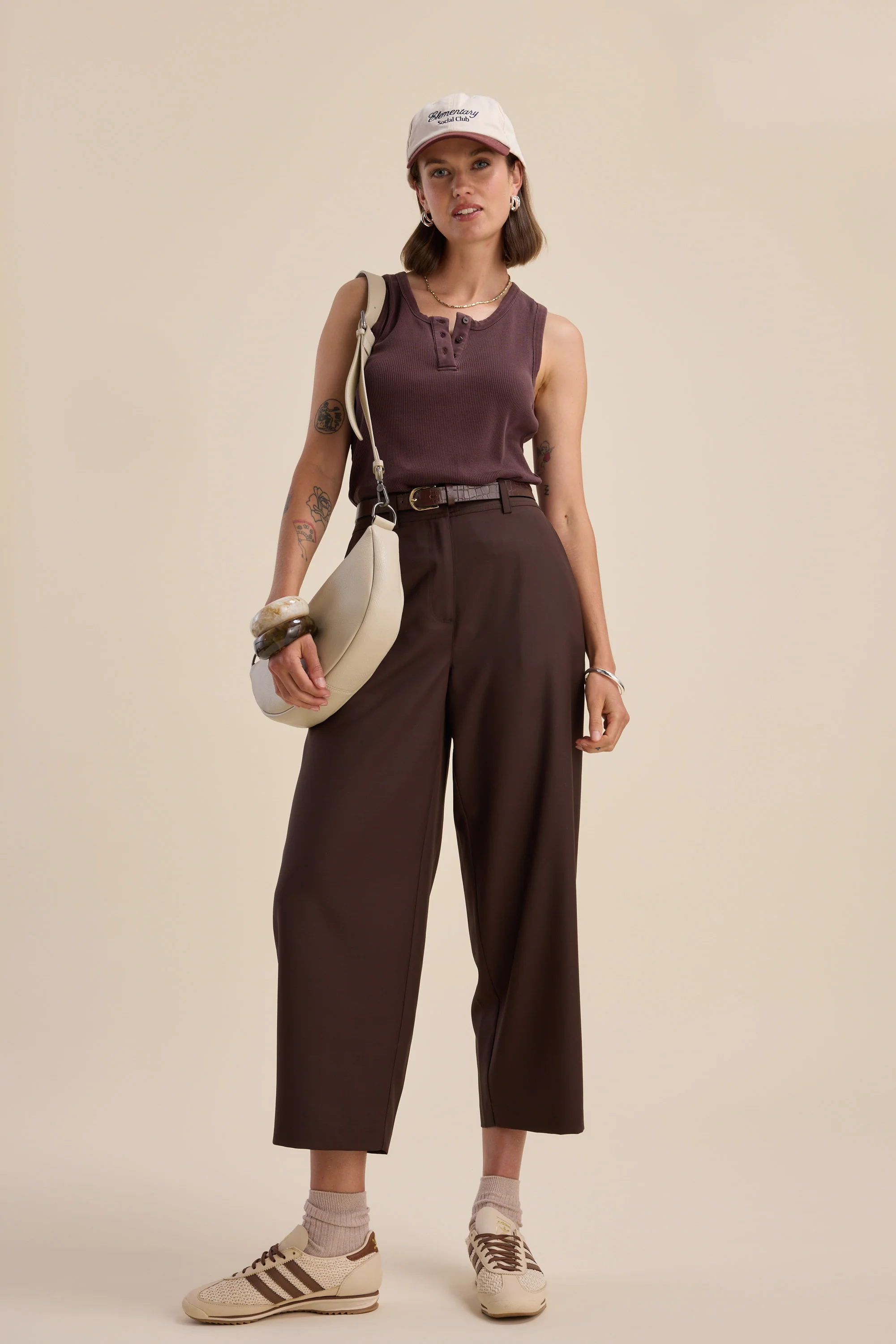 The Wool Blend Barrel Leg Pants - Image 5