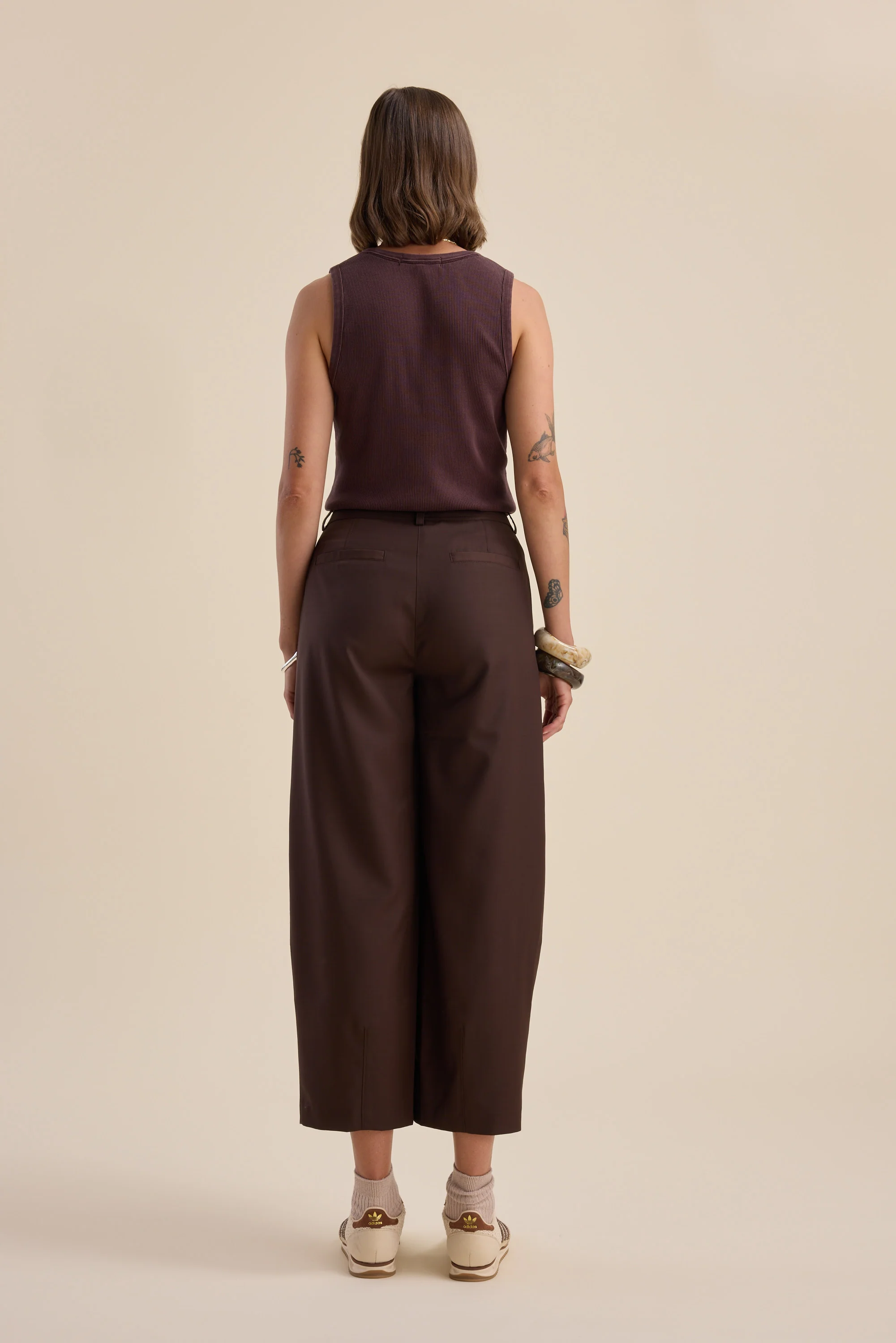 The Wool Blend Barrel Leg Pants - Image 7