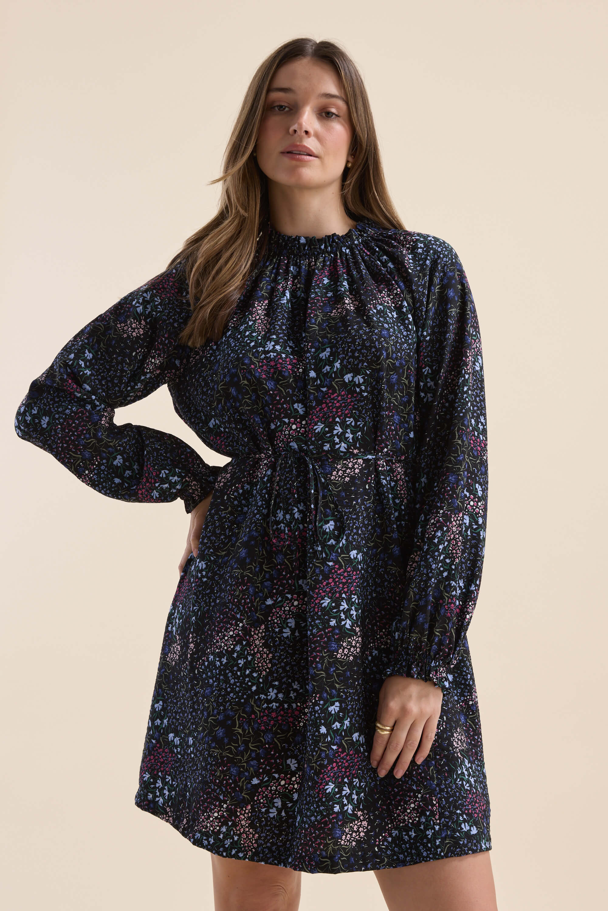 Vera Gathered Mini Dress - Image 4