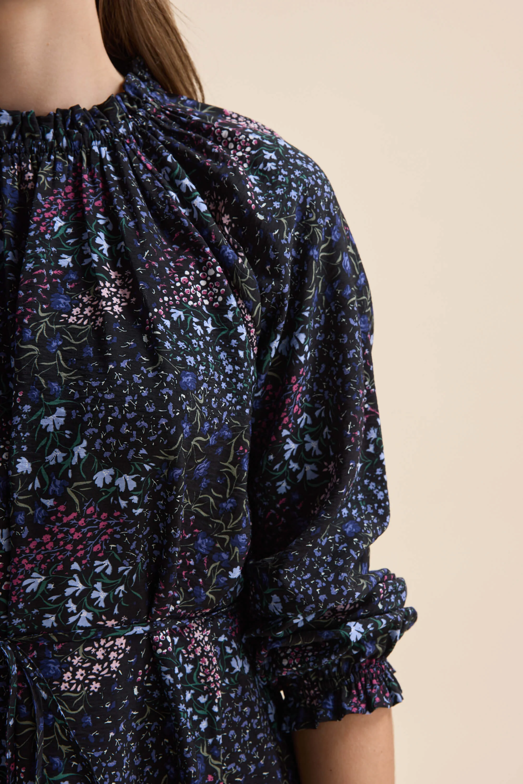Vera Gathered Mini Dress - Image 7